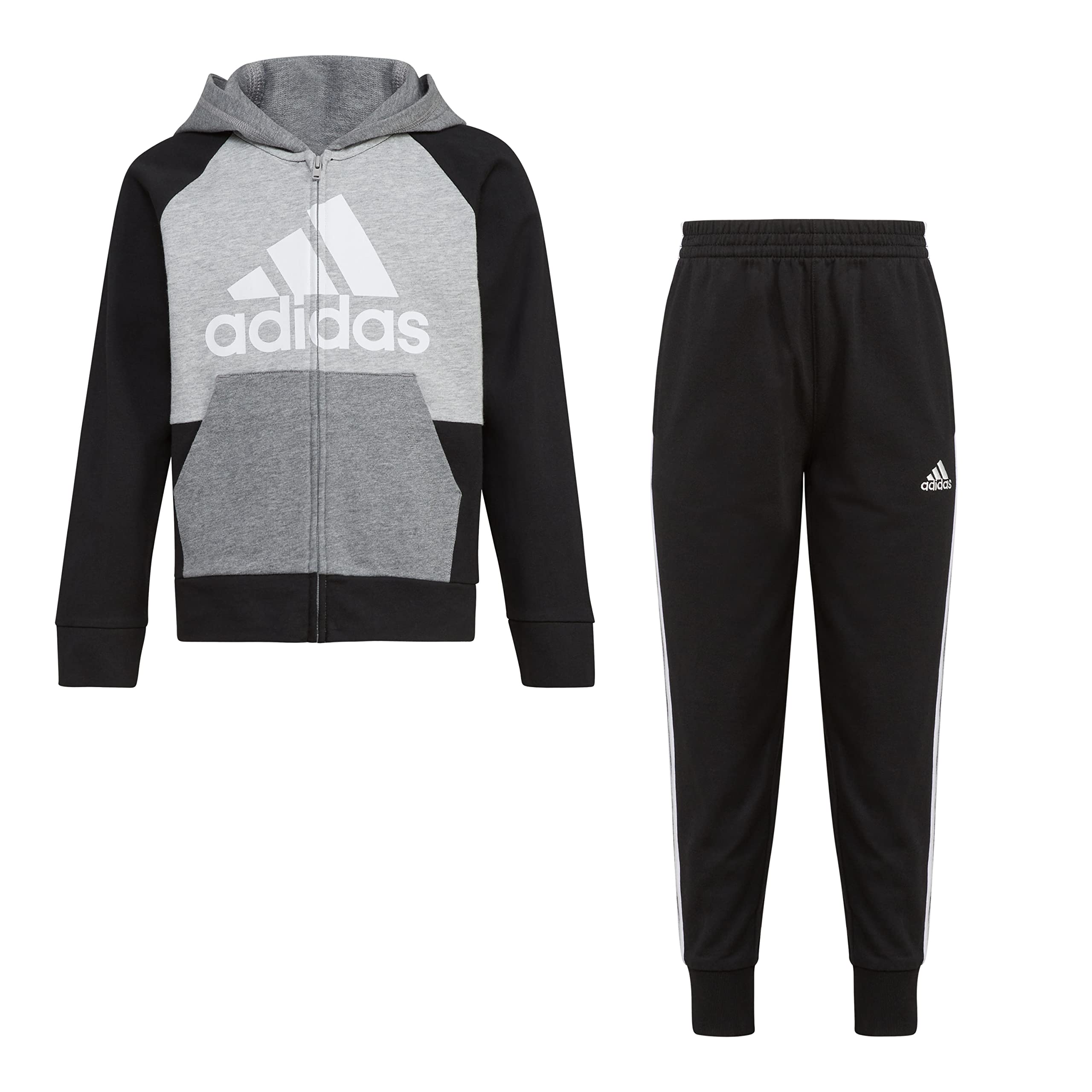 adidas Conjunto de sudadera con capucha y pantalones jogger para