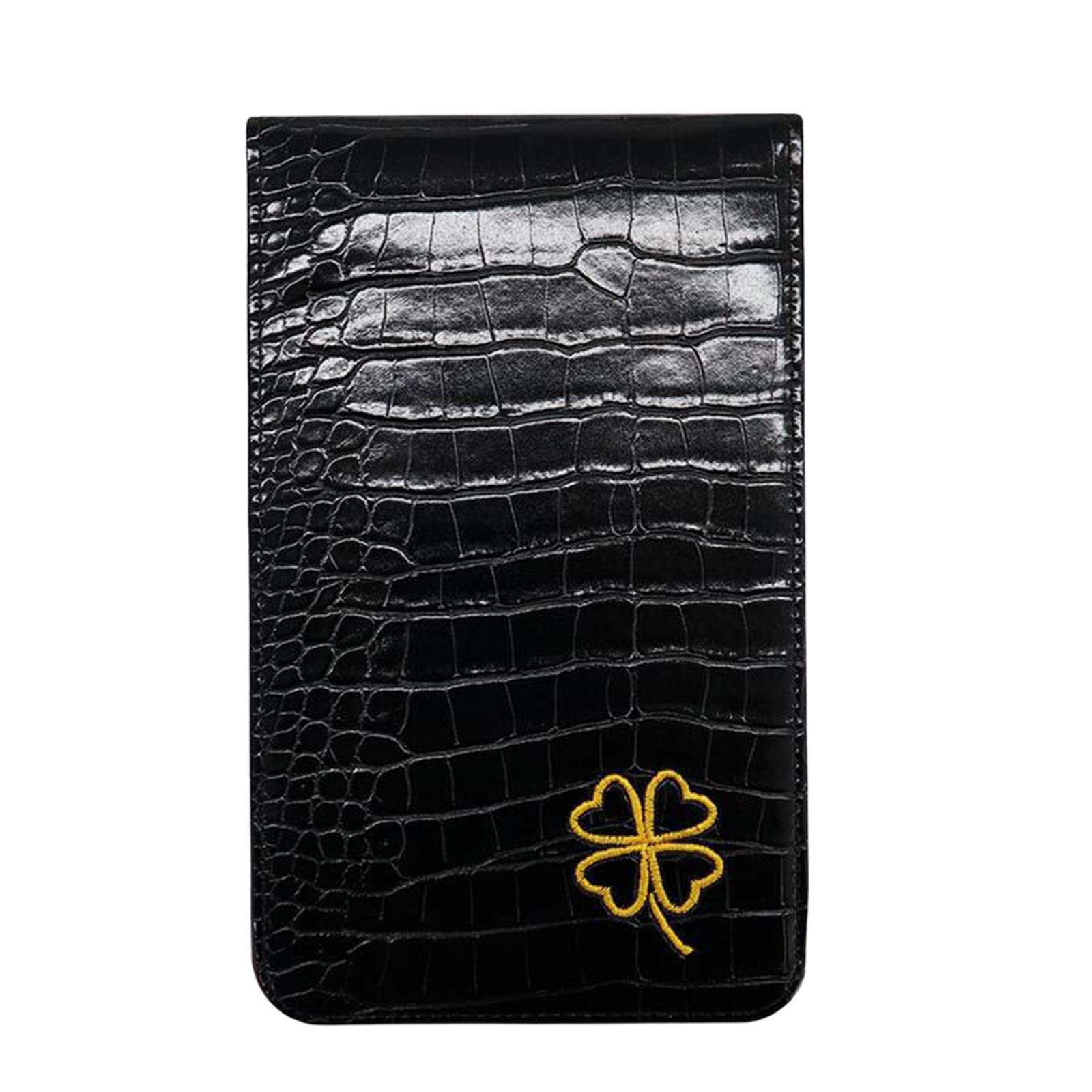 Tachiuwa PU Yardage Book Cover, Golf Score Cards Wallet with Card Slot Golf Scorecard Book Pocket with Pencil Loops Golf Scorecard Holder for Men, Women, Black