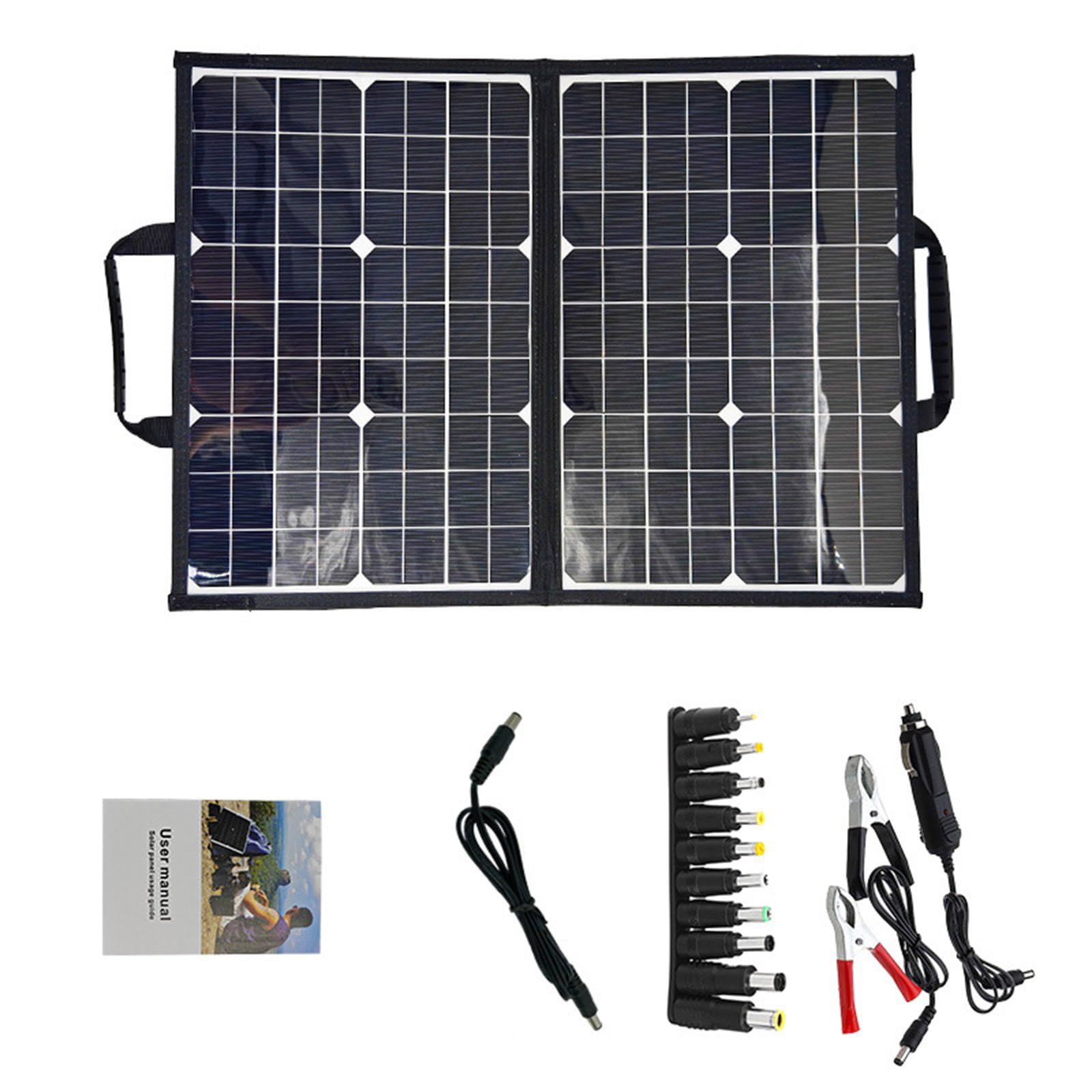 Elnwnnkc Multicolor 40W Folding Solar Panel Portability Power Supply Outdoor Charging Cell Plate For Camping Emergencies Folding Panel Device