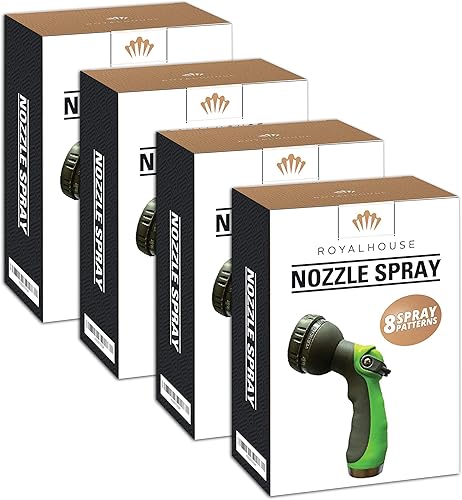 Miniatura 13 de RoyalHouse Boquilla de manguera de jardín, 8 patrones de pulverización ajustables, boquilla de lavado de alta presión, cabezal de manguera