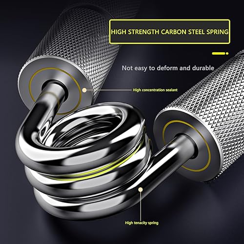 Miniatura 5 de Juego de pinzas de mano de metal plateado, 50 libras a 400 libras, paquete de 13 fortalecedores antideslizantes de agarre resistente, gran