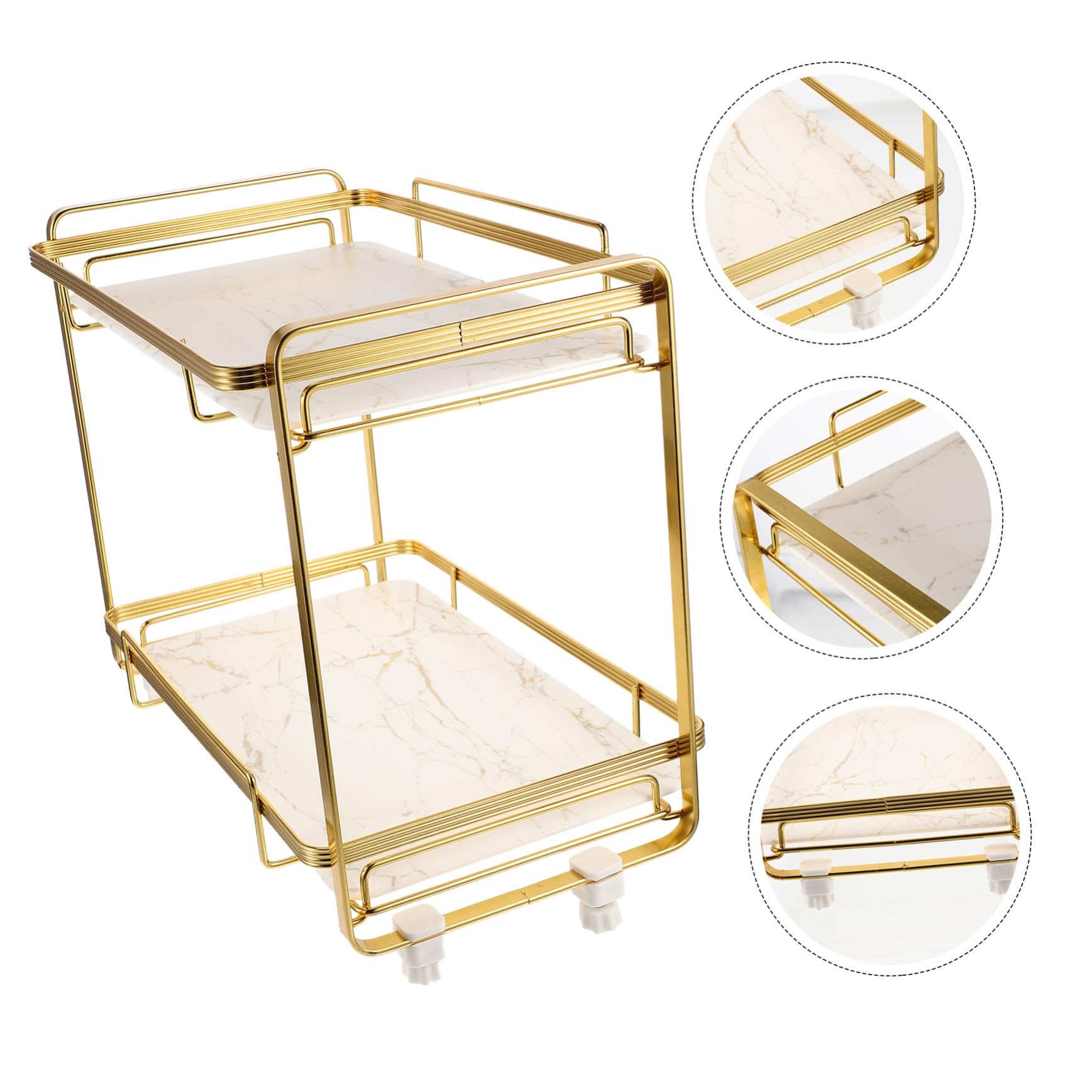 Mensola da Bagno Doppio Effetto Marmo Organizer per Cosmetici e Prodotti per l'Igiene Personale Ripiano Stabile e Facile da Installare per Cucina e Bagno