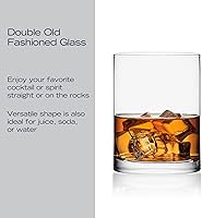 Vista 4 de Mikasa Lana Whiskey Rocks Double Old Fashion Glasses, Set of 4, 17 Ounce, Clear