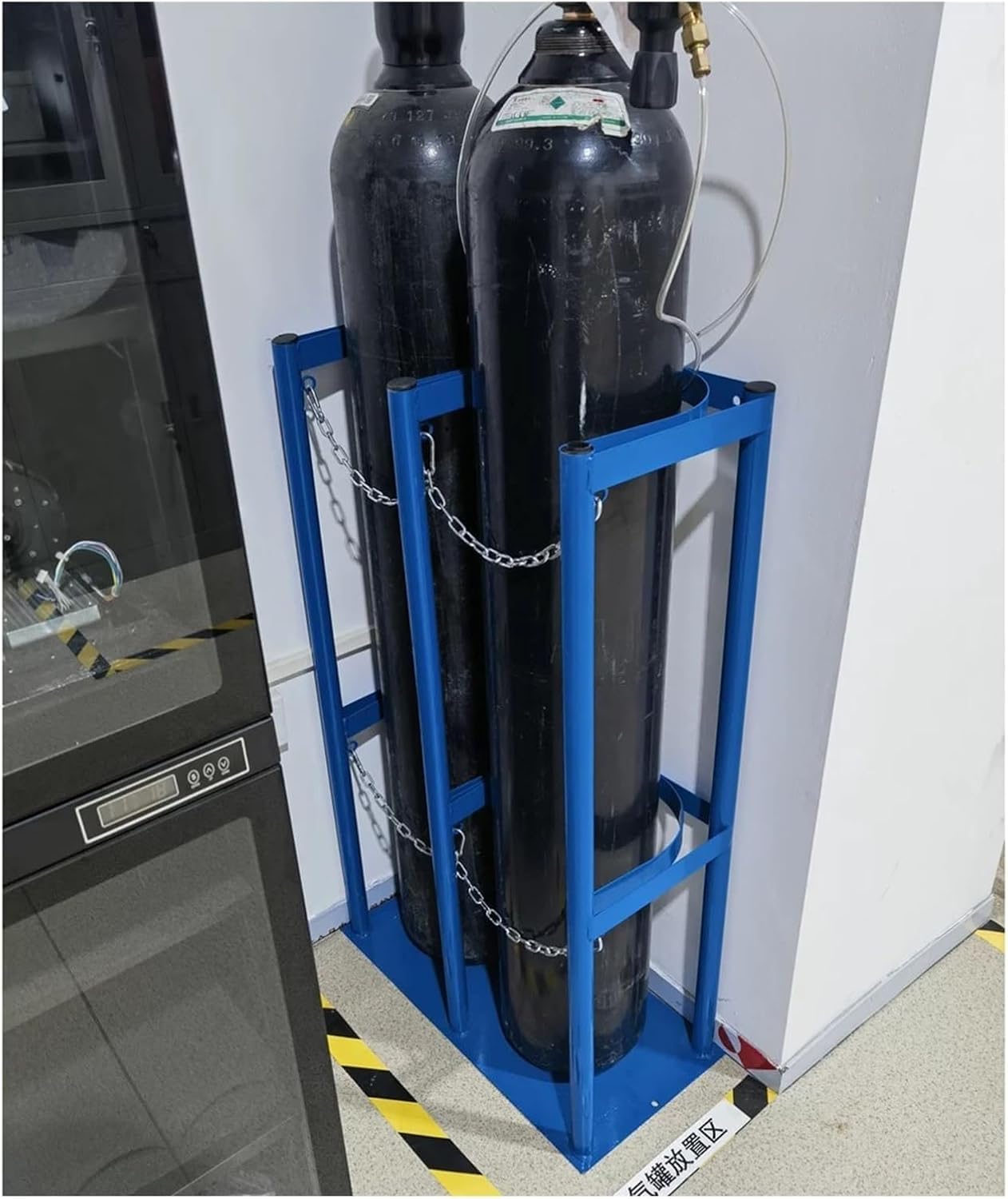 GTHTUHFD Oxygen Cylinder Cart, Oxygen Tank Cart, Steel Oxygen Cylinder Storage Rack For Schools/S, Saving Space Gas Cylinder Holder/Oxygen Tank Carrier,# 24cm/9.4in-60x30x100cm/23.