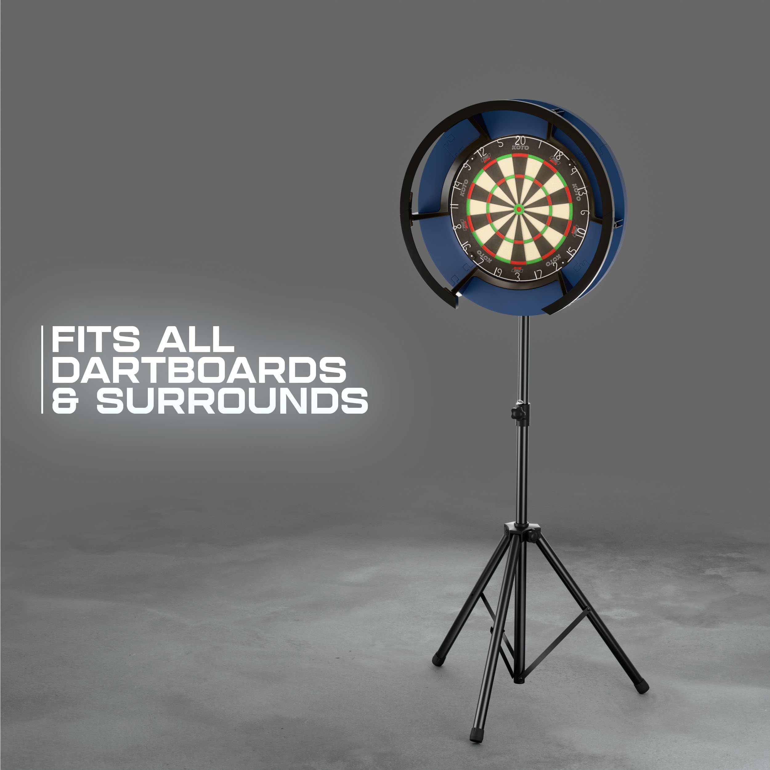 KOTO – Supporto Heavy Duty per Dartboard, Altezza Regolabile, Compatibile con Bersaglio Freccette Elettronico e Bristle, Supporto Professionale per Dartboard