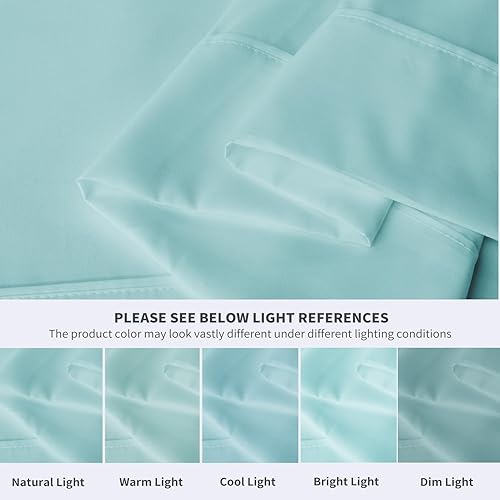 Miniatura 4 de Maple&Stone Paquete de 6 sábanas encimeras tamaño individual, suave y transpirable de alta calidad, tela de microfibra cepillada, no se encoge y no