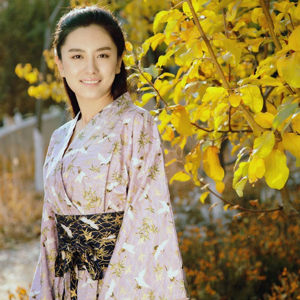 Fancy Pumpkin Albornoz del Traje del Kimono de Las Mujeres