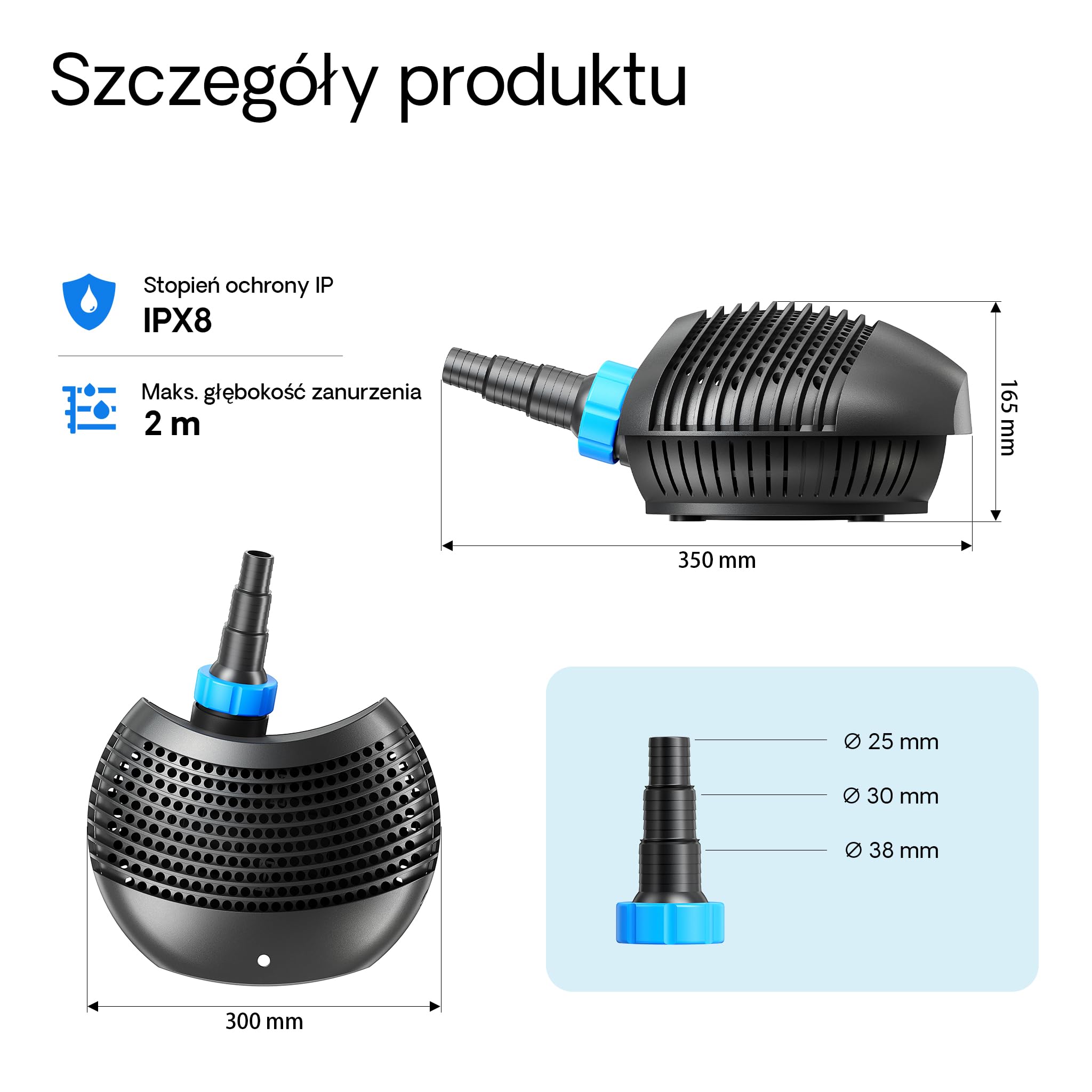 Zestaw filtrów do stawu o pojemności 12000 l z oczyszczaczem do stawu 18 W i pompą CTF ECO o mocy 20 W