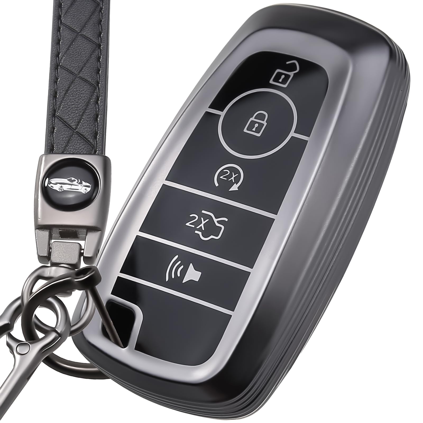 for Ford Key Fob Cover, for Edge,Fusion,Explorer,Escape,Expedition,F150,Mustang Cobra,Bronco Sport,F-250/F-350 Super Duty,Maverick, Lincoln Corsair,Aviator,Nautilus,Navigator