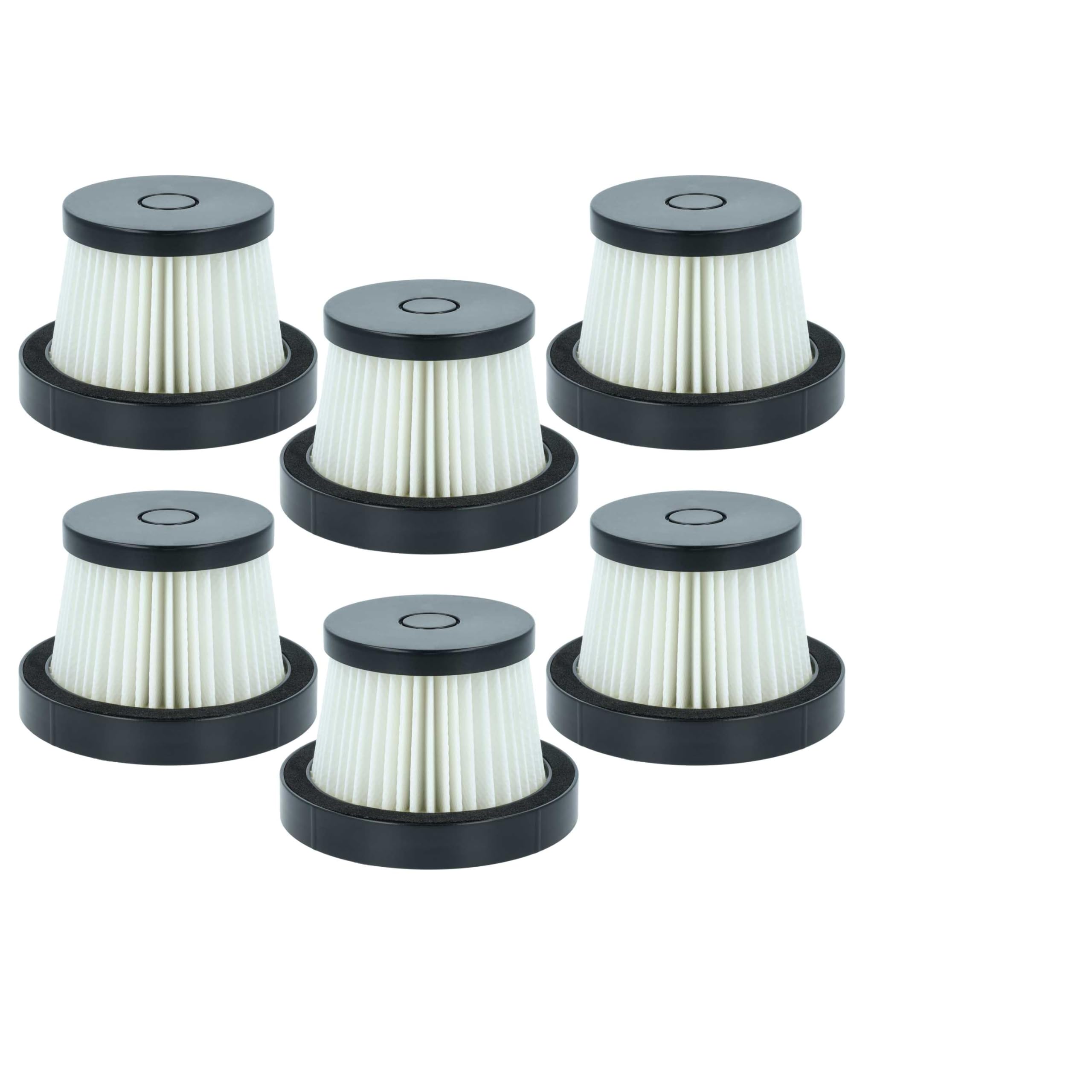 vhbw 6x Filtro compatible con BuTure JR700, JR400 aspiradora - Filtro de suciedad, unidad de filtrado