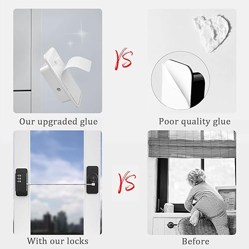 Miniatura 5 de Paquete de 2 cerraduras para refrigerador, cerradura para refrigerador con contraseña, cerraduras multifuncionales mejoradas para refrigerador,