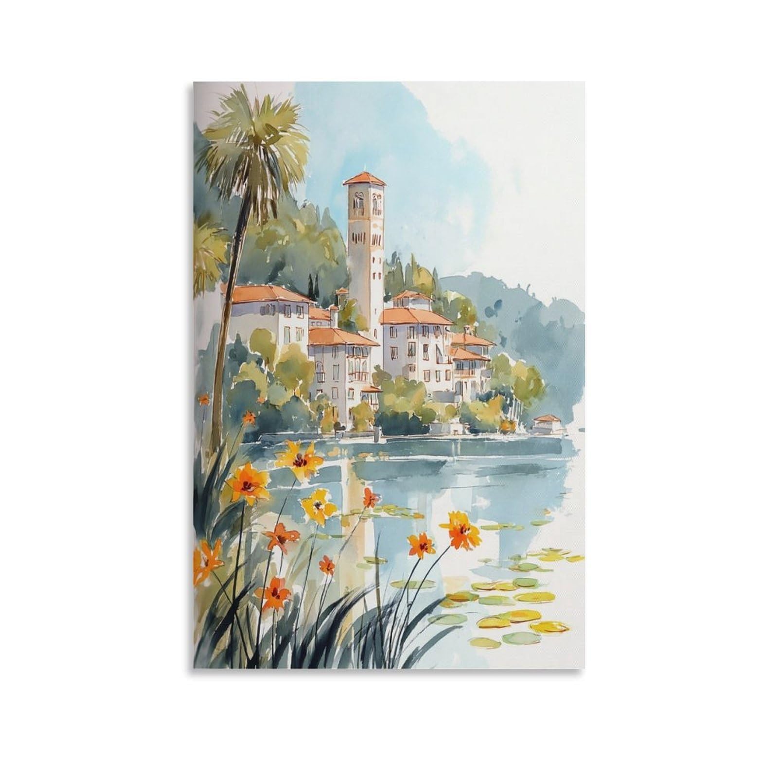 Orlando 20x30inch(50x75cm) Vintage Travel Poster Watercolor Canvas Art