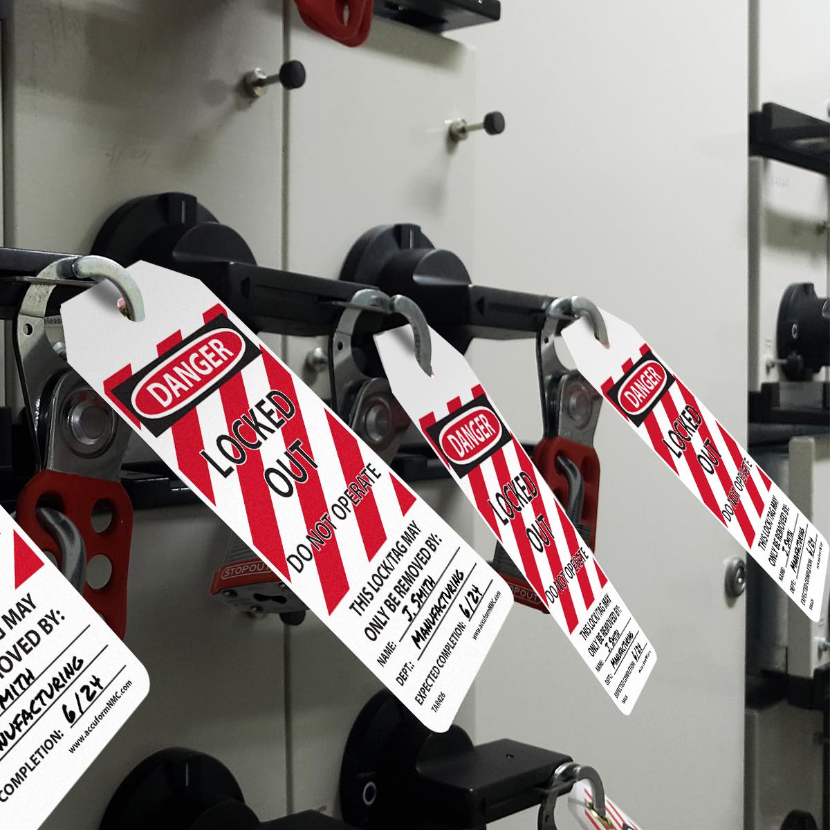 Lockout Tags - DANGER Locked Out DO NOT Operate -5