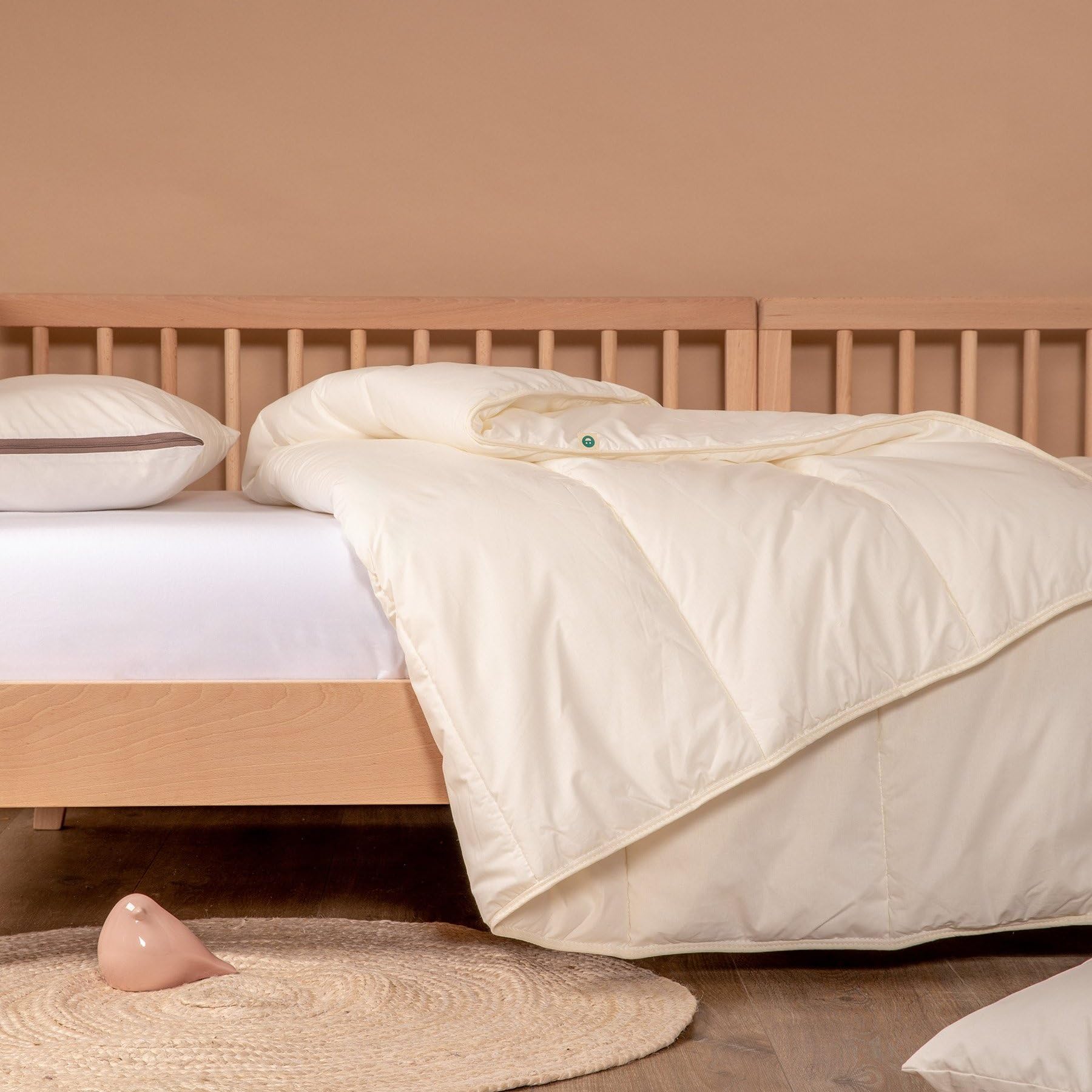 Kadolis - Piumino per bambini 200x200 cm Maui con fodera in cotone biologico - Piumino leggero, morbido e confortevole per letto singolo - 150 g/m² - Prodotto in Francia – Certificato OEKO-TEX®