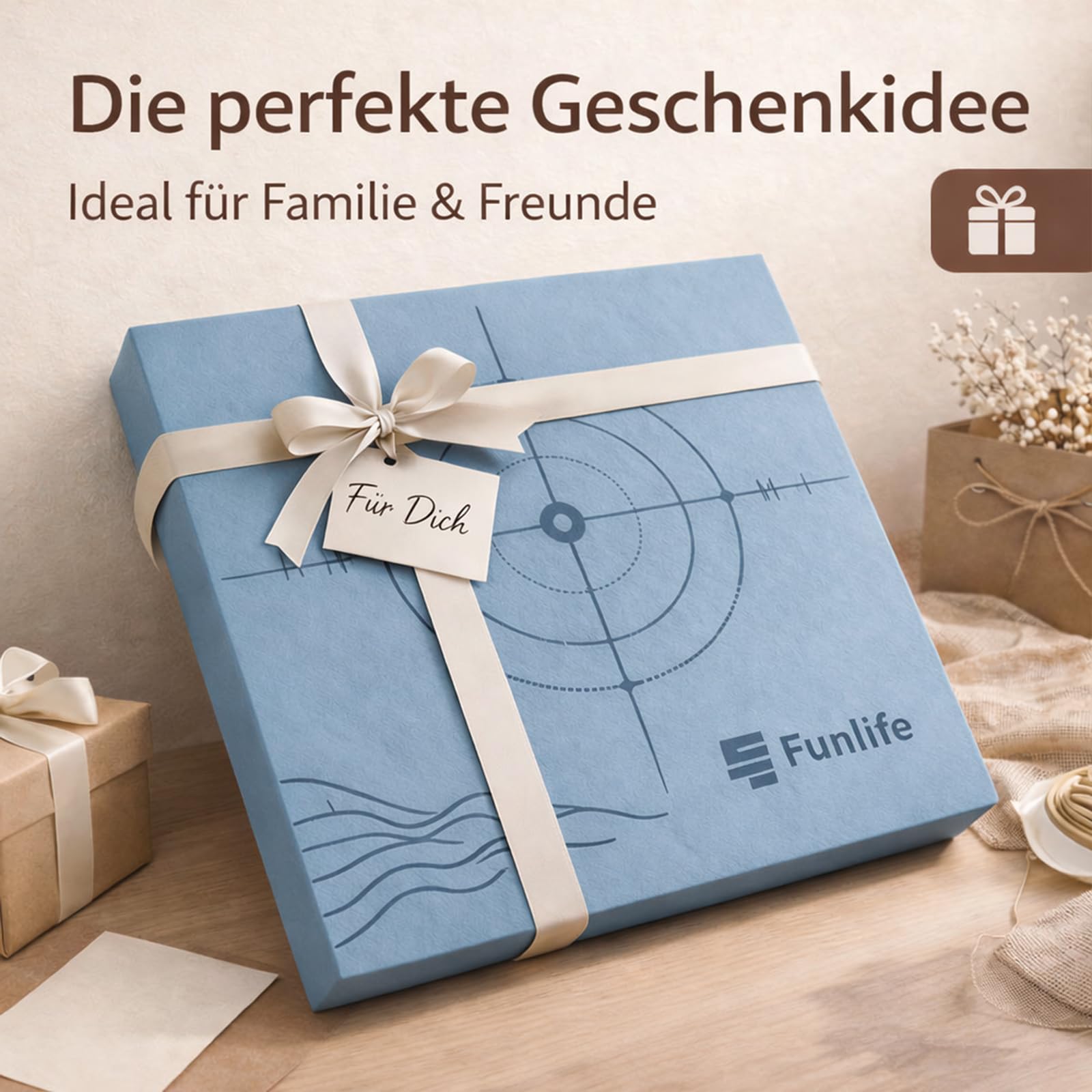 FunLife Balance Pad 40x40x5 cm – Gleichgewichtskissen für Fitness, Yoga & Physiotherapie, Balance Trainer für Stabilität, rutschfest bis 150 kg