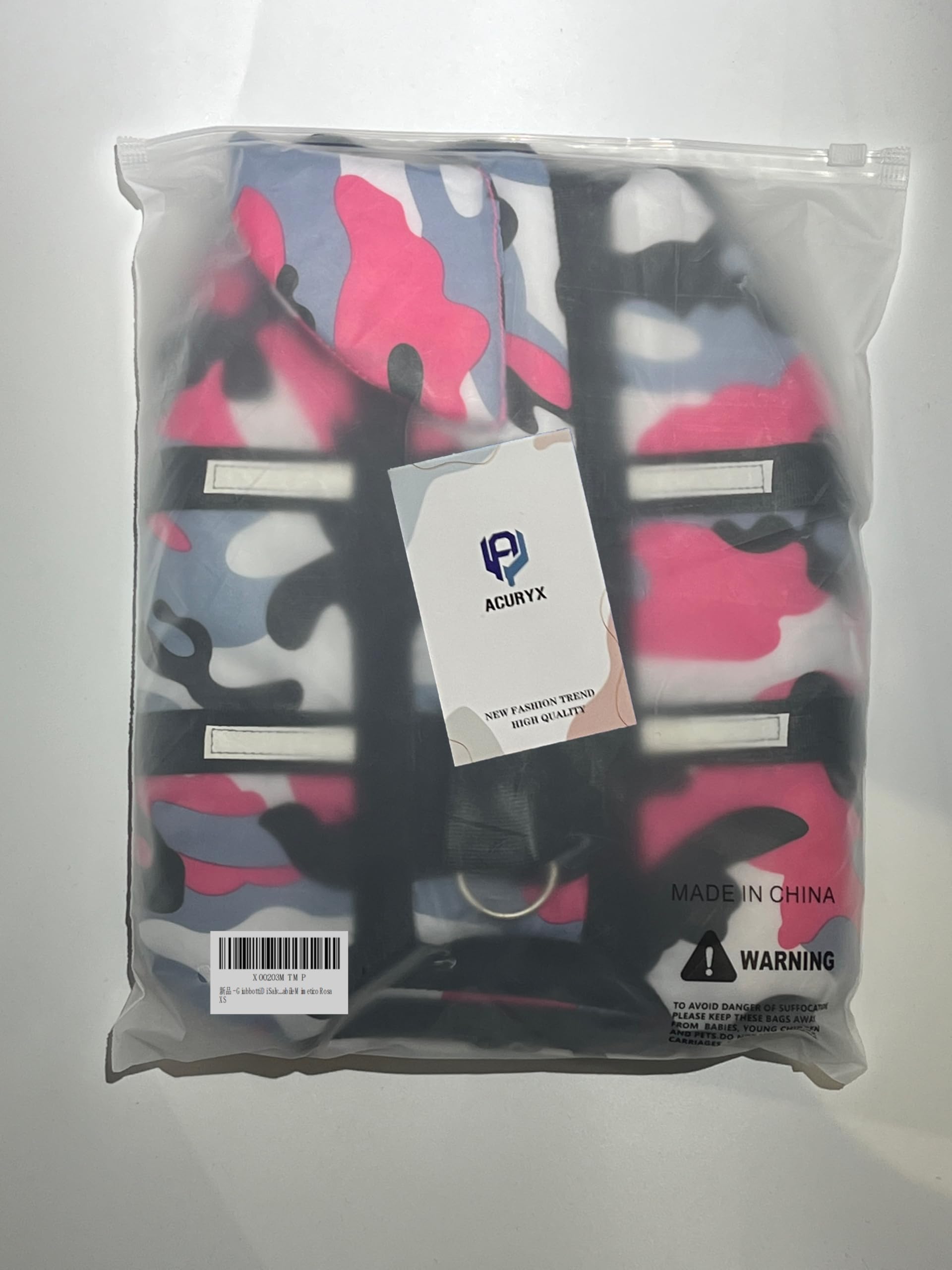 Giubbotti Di Salvataggio Per Cani Giubbotto Squalo Salvagente Per Animali Domestici Salvagente Gilet con Manico e Riflettente Per Cani Piccoli, Medi e Grandi, Taglia Regolabile Mimetico Rosa XS