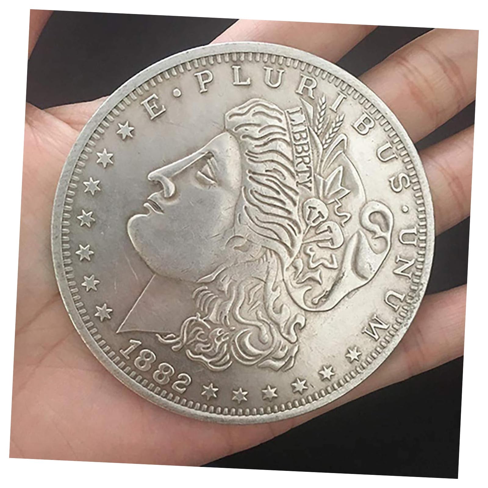 JUMBO COIN JUMBO MORGAN COIN 2.8 INCH (7 CM) 대형 구리 MORGAN COIN 마술 도구 닫기 보기  마술 도구 실버-Freehip.co.kr