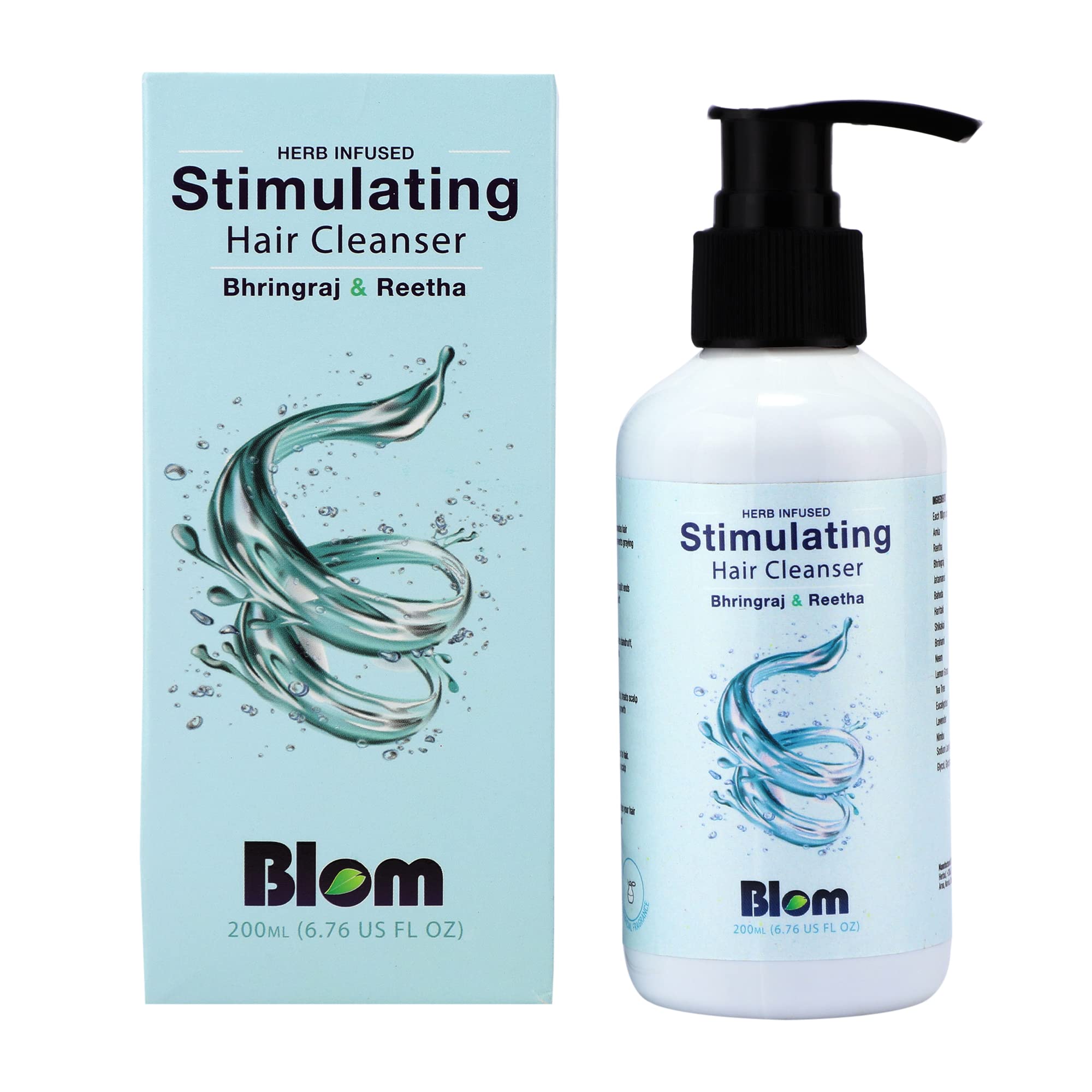BLOM Stimulating Smooth proof Shampoo| Cleanses, Smooths & Controls Frizz With Bhringraj & Reetha (200 ml)