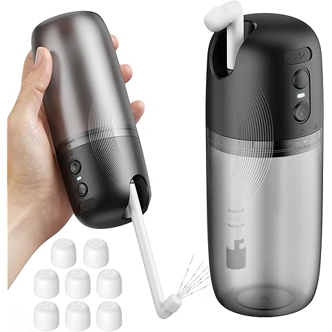 Portable Bidet for Travel, USB-C Rechargeable Electric Travel, Peri Bottle for Postpartum Care with 3 Pressure Modes, On-The-Go Camping Toilet Hygiene for Women, Men & Babies (Black)