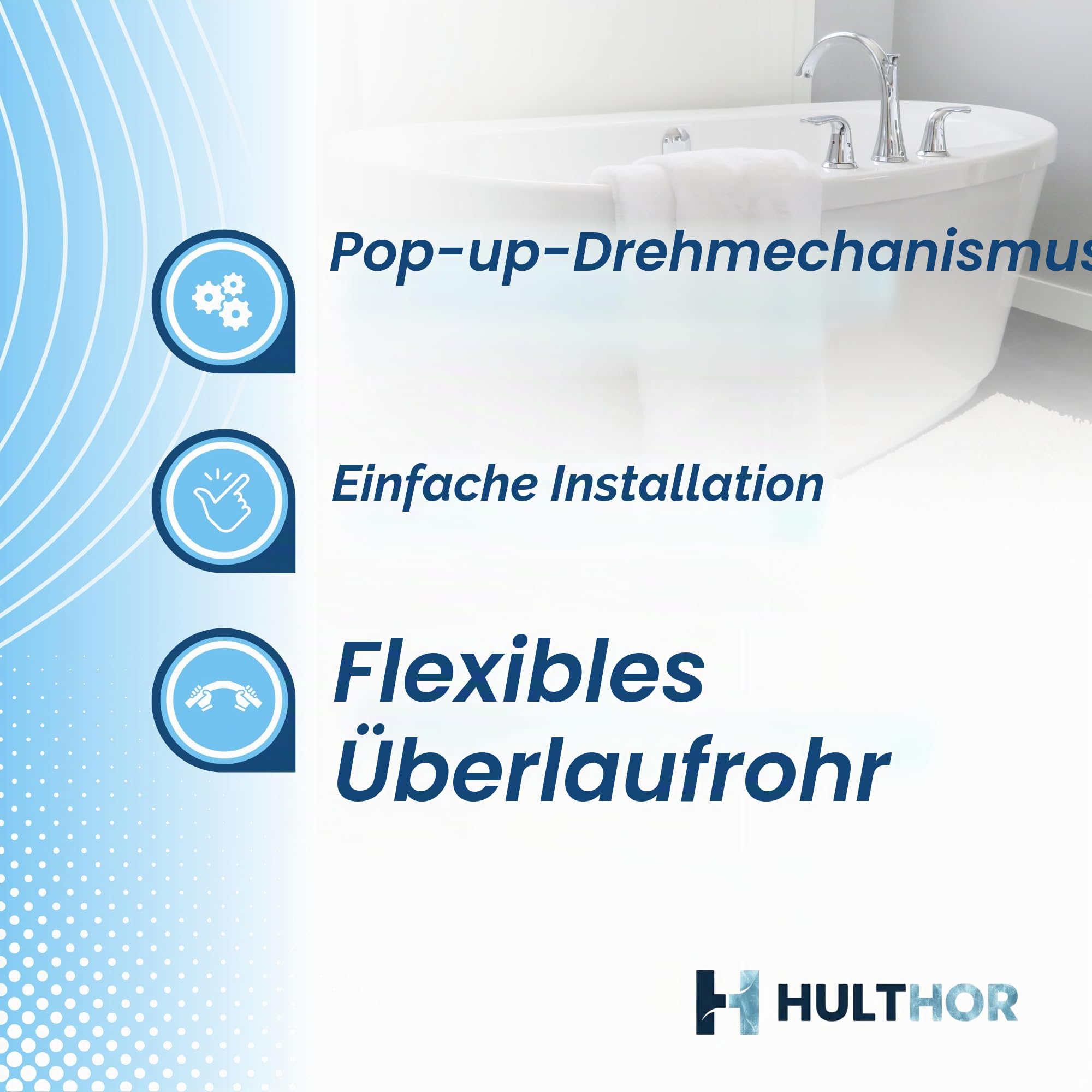 Pop-Up-Badablauf- und Überlauf-Set, mattschwarz, einfach zu installierender Klick-Klack-Kombinations-Ablaufstopfen-Ersatz