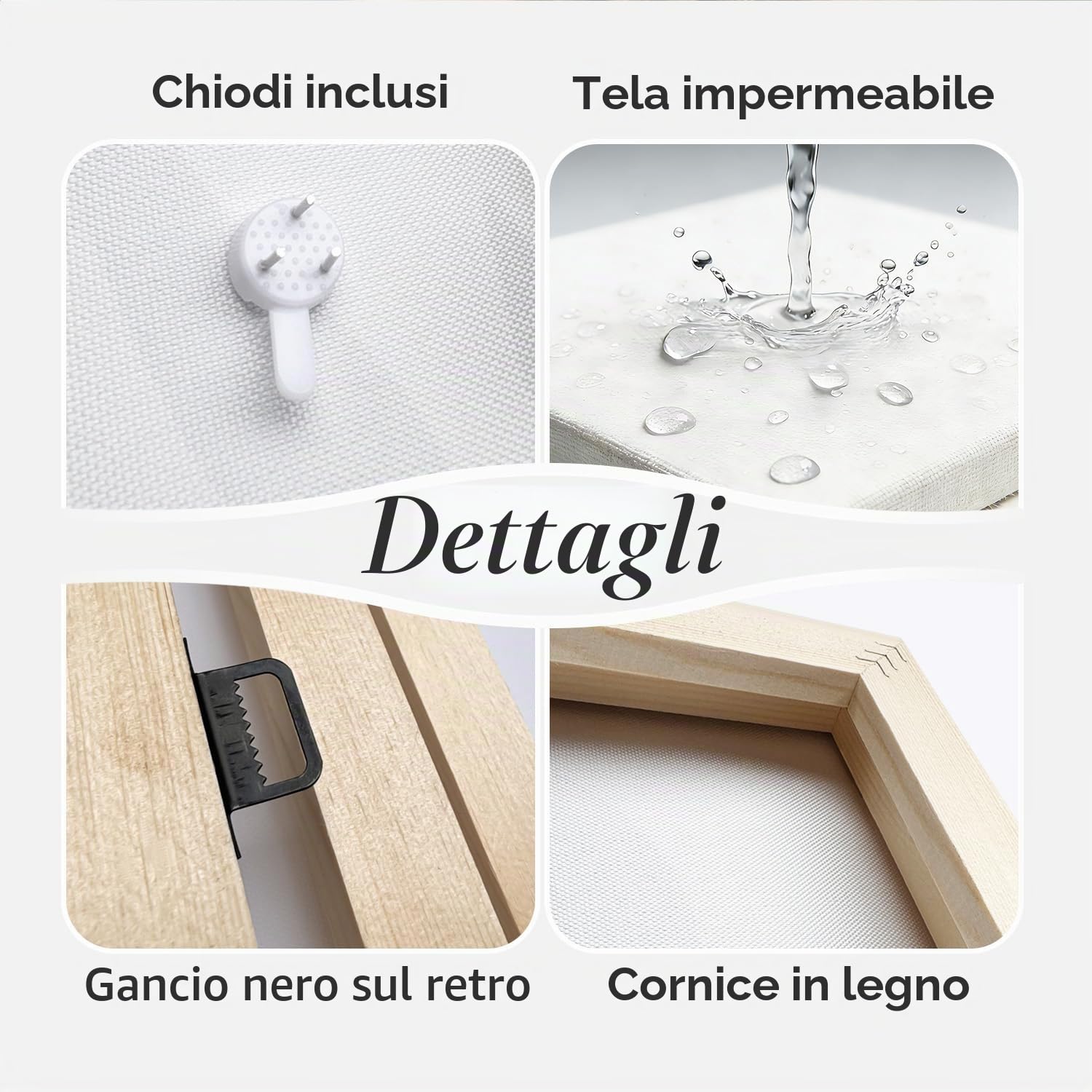 Dazzlewall Incorniciato Set di 4 Pezzi Quadro Bagno Lontra Divertente, Poster Retro in Bianco e Nero con Lontra Carina per Toilette Bagno 20×25 cm