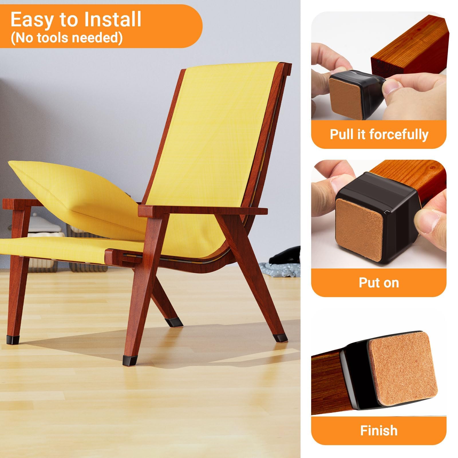 Patin Chaise,20 Pièces Protège Pied De Chaise, Tampon Chaise Protections De Sol En Silicone Transparent Pour Pieds De Chaise 98529898