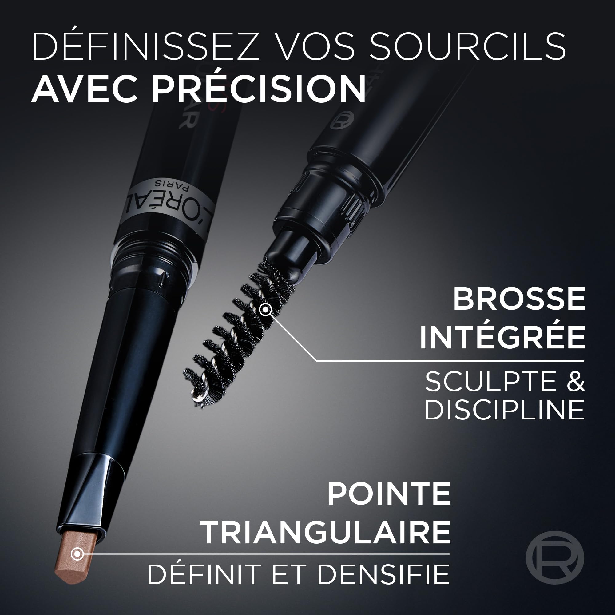L'Oréal Paris Kredka do brwi z odkręcaną trójkątną końcówką do definiowanych i naturalnych brwi, Infaillible Brows 24h Brow Filling Triangular Pencil, nr 5.0 Light Brunette