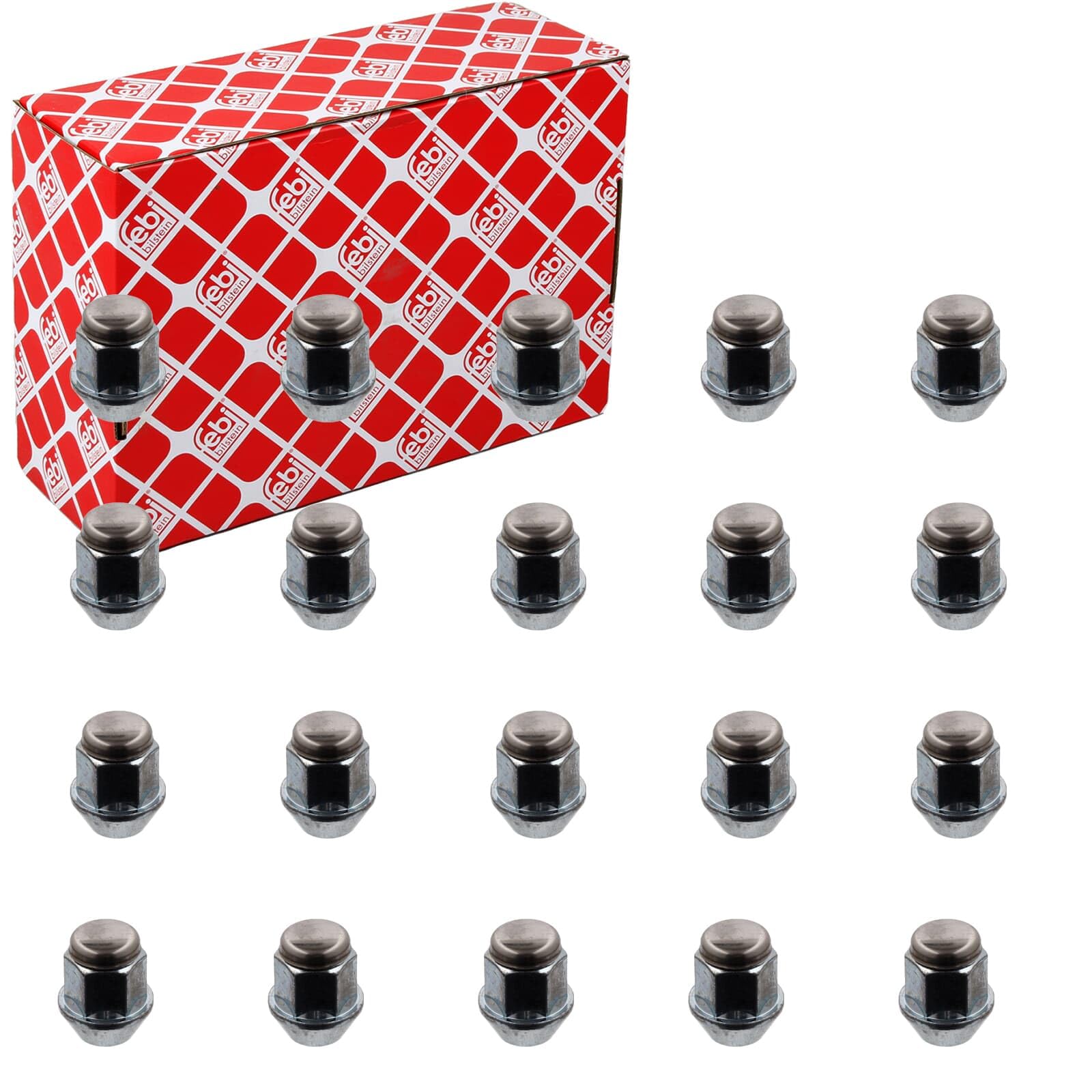 20x Febi Radmuttern Satz M12 X 1,25 Verzinkt Kegelbund F
