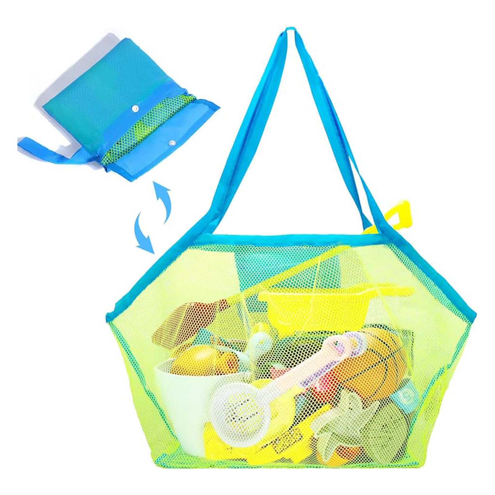 Bolsa de Malla Playa,Bolsa Playa Juguetes,Bolsa de Malla Playa para Niños,Bolsa de Malla para Juguetes,Bolsa Organizador de Juguete,Bolsa Plegable,Bolsas de Almacenamiento para Niños
