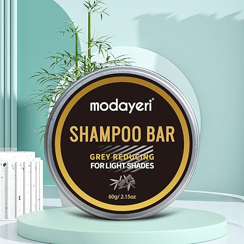 Miniatura 2 de Grey Hair Restoring Solid Shampoo Bar - Carbón de bambú Tratamiento especial para oscurecer naturalmente el cabello gris y blanco, 2.15 onzas