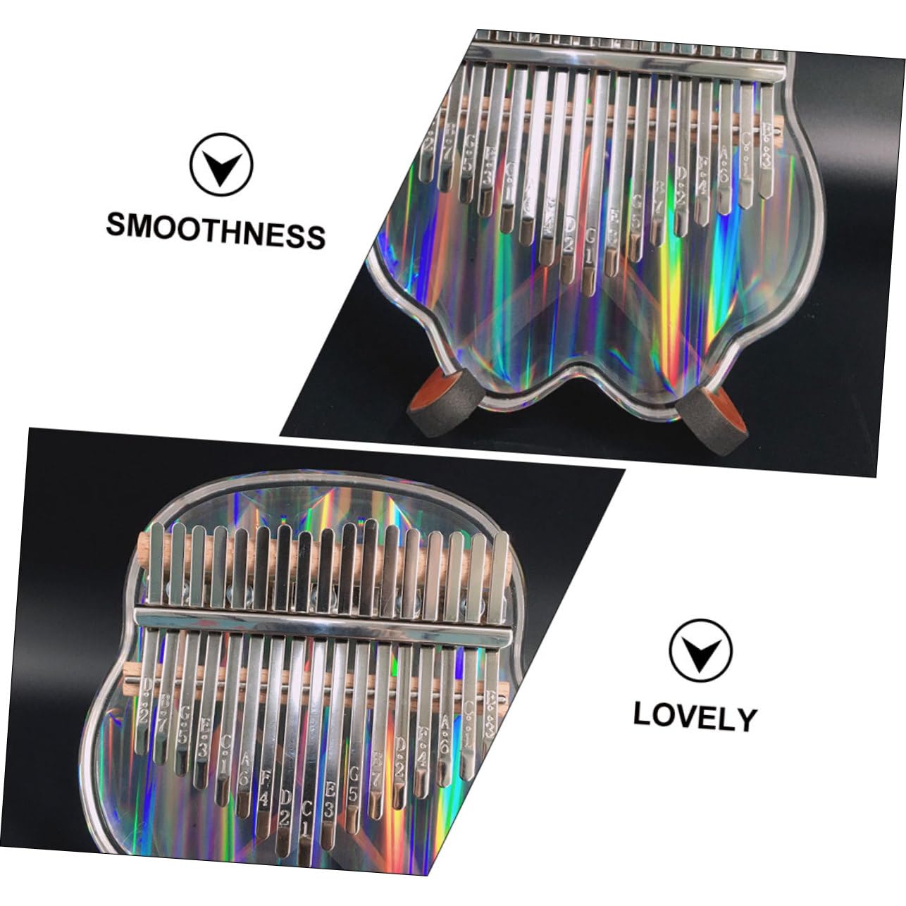 Mikinona 1set Mini Pianola Kalimba Trasparente Tasti Per Principianti Strumento Musicale Portatile Acrilico Per Adulti Inclusa Scatola Di Trasporto Per Performance