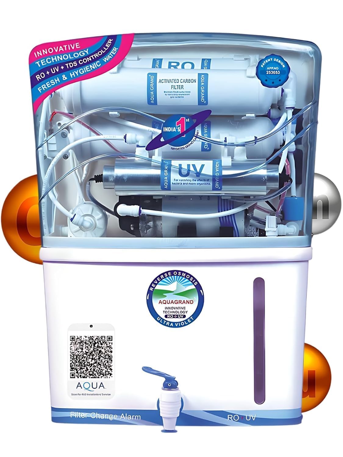 Aqua Grand Plus RO Domestic Water Purifier (RO+ LED UV+ ORC COPPER+ HIGH TDS MEMBRANE+ TDS CONTROL) Fully Automatic, Best For Home/Office Purpose | 20 LPH | 15 Liter Storage (B0DF6B3242) Amazon Price History, Amazon Price Tracker