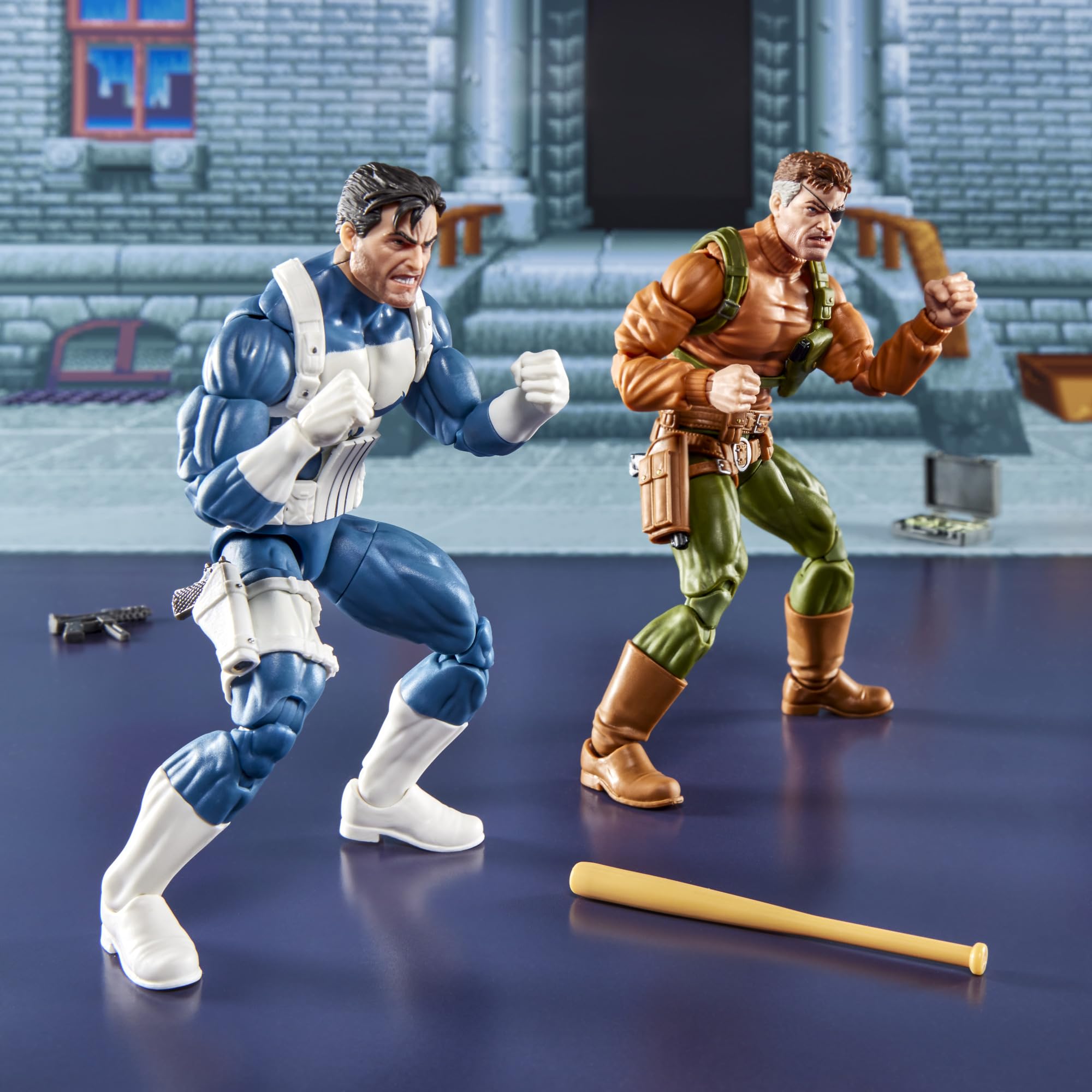 Marvel Legends Series Gamerverse, Punisher y Nick Fury, Figuras de acción coleccionables