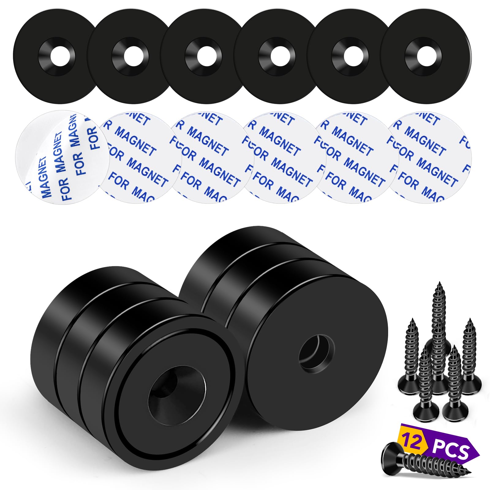 TRYMAG Strong Rare Earth Neodymium Magnets with Screws, 80Lbs, 12 Pack — Amazon image 15