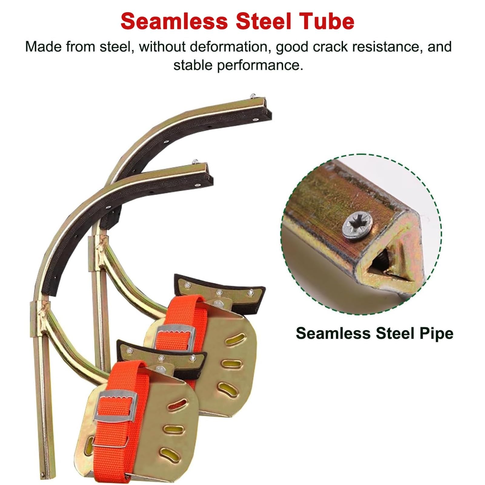 Zapatos de escalada ajustables con hebilla de pie de electricista, juego de picos portátiles para escalada de árboles para liniero