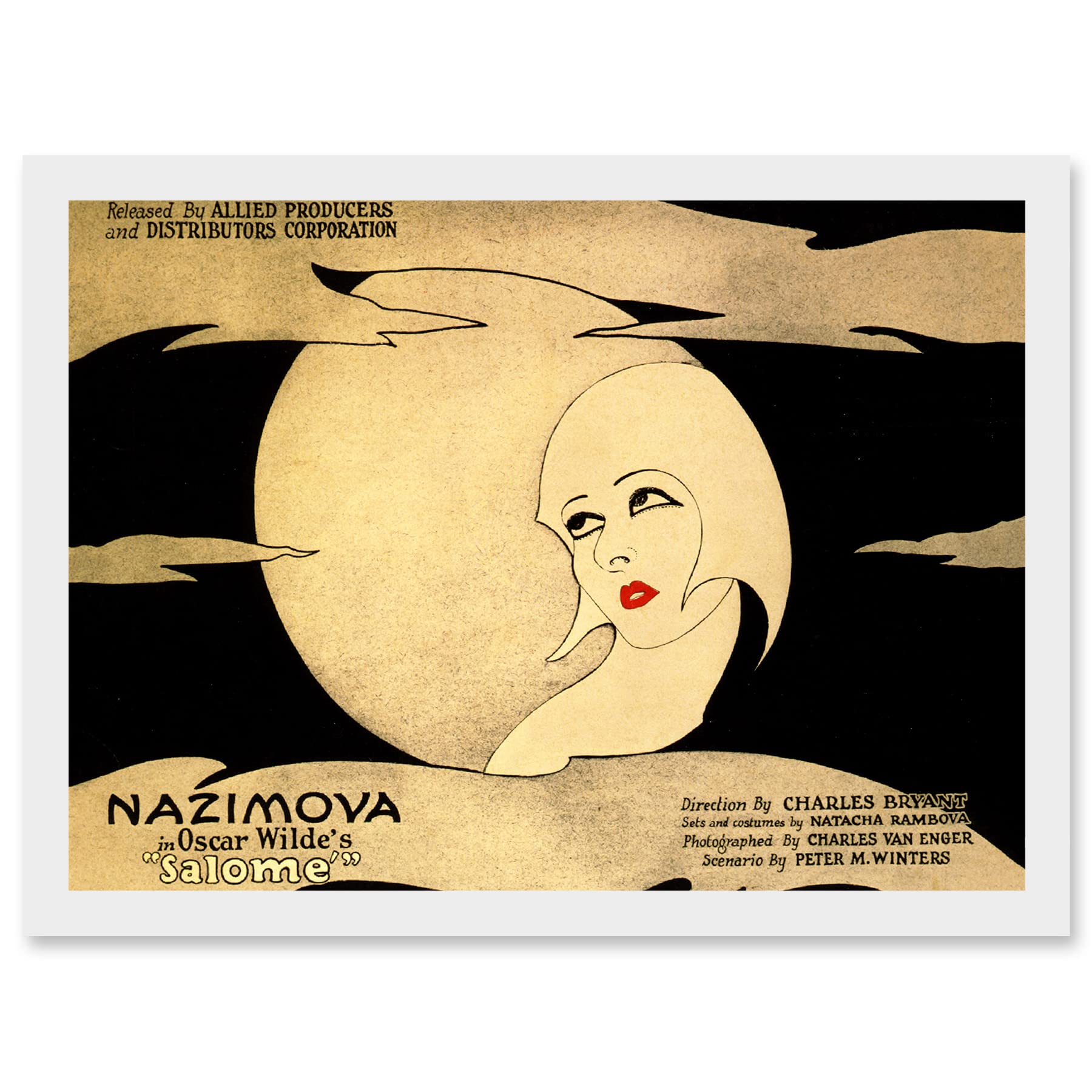 Advert Theatre Play Stage Salome Oscar Wilde Nazimova Framed A4 Wall Art Print