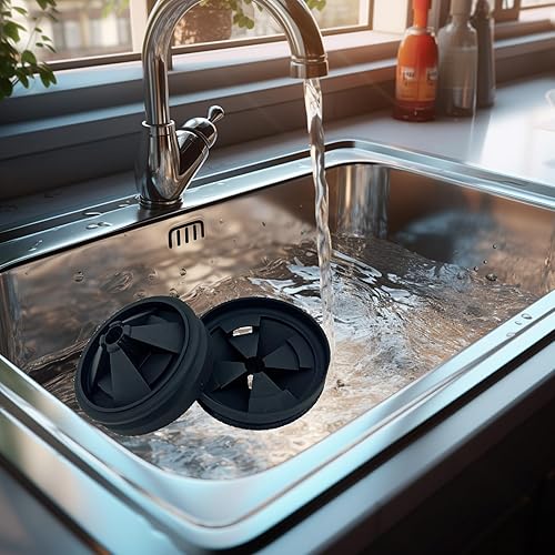 Miniatura 4 de 2 protectores contra salpicaduras de eliminación de basura, 3 38 pulgadas, cubierta de drenaje de goma EPDM QCB-AM para fregadero, adecuado para la