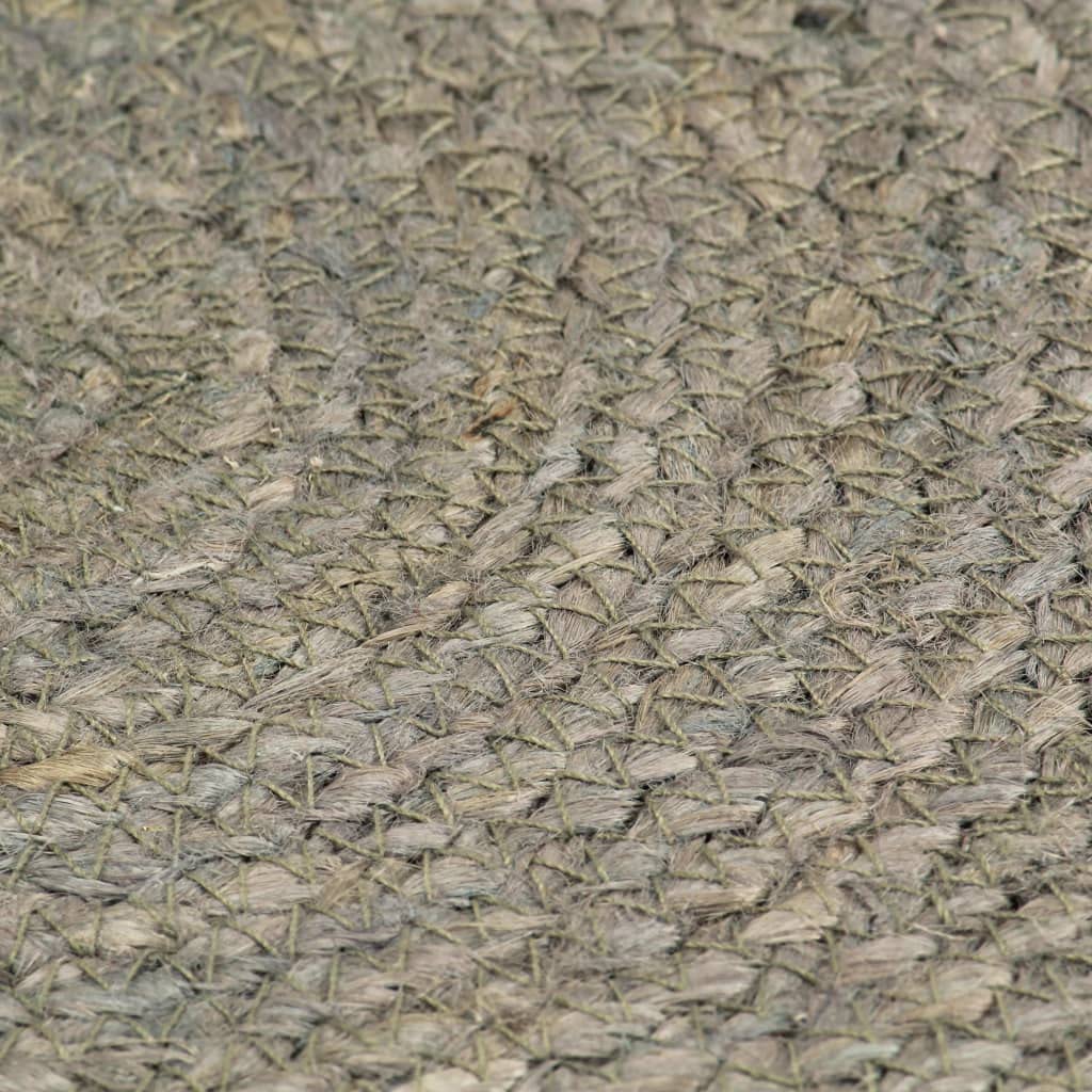 Juego de 6 manteles individuales, gris, 38 cm, redondos, de yute, antideslizantes, resistentes al calor, impermeables, resistentes a la suciedad, fáciles de limpiar, para comedor, cocina