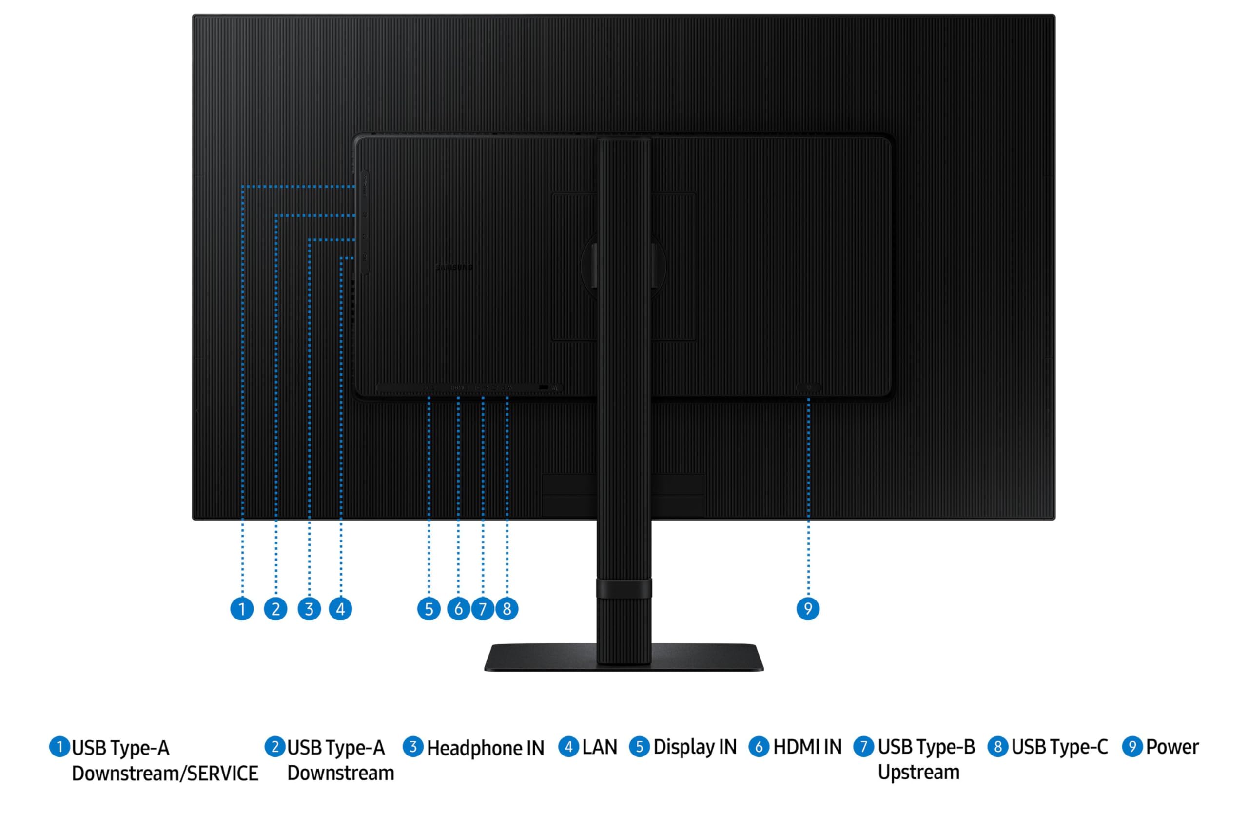 Samsung Écran PC ViewFinity - S80UD 32'', Résolution 4K UHD (3840 x 2160), HDR10, Dalle VA, 350 cd/m2, Installation One Click, Orientable, Inclinable, Pivotable, USB-C (90W), Port LAN, LS32D800UAUXEN