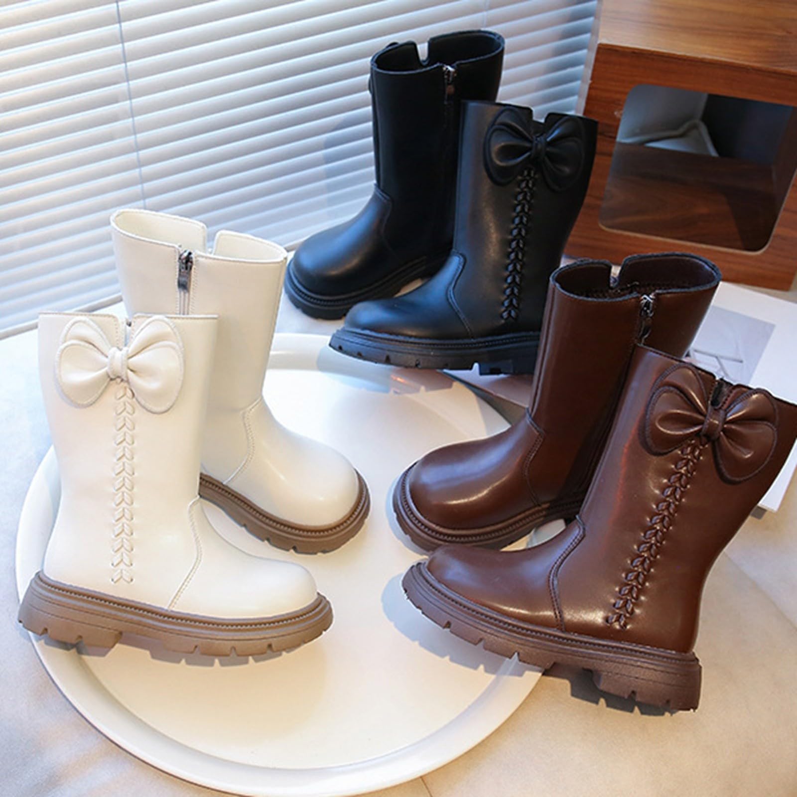 Stivali da Neve per Bambine Leggero Antiscivolo Scarpe da Trekking Outdoor Stivali Invernali Antiscivolo Design alla Moda Scarpine Primi Passi per Le Passeggiate All'aperto