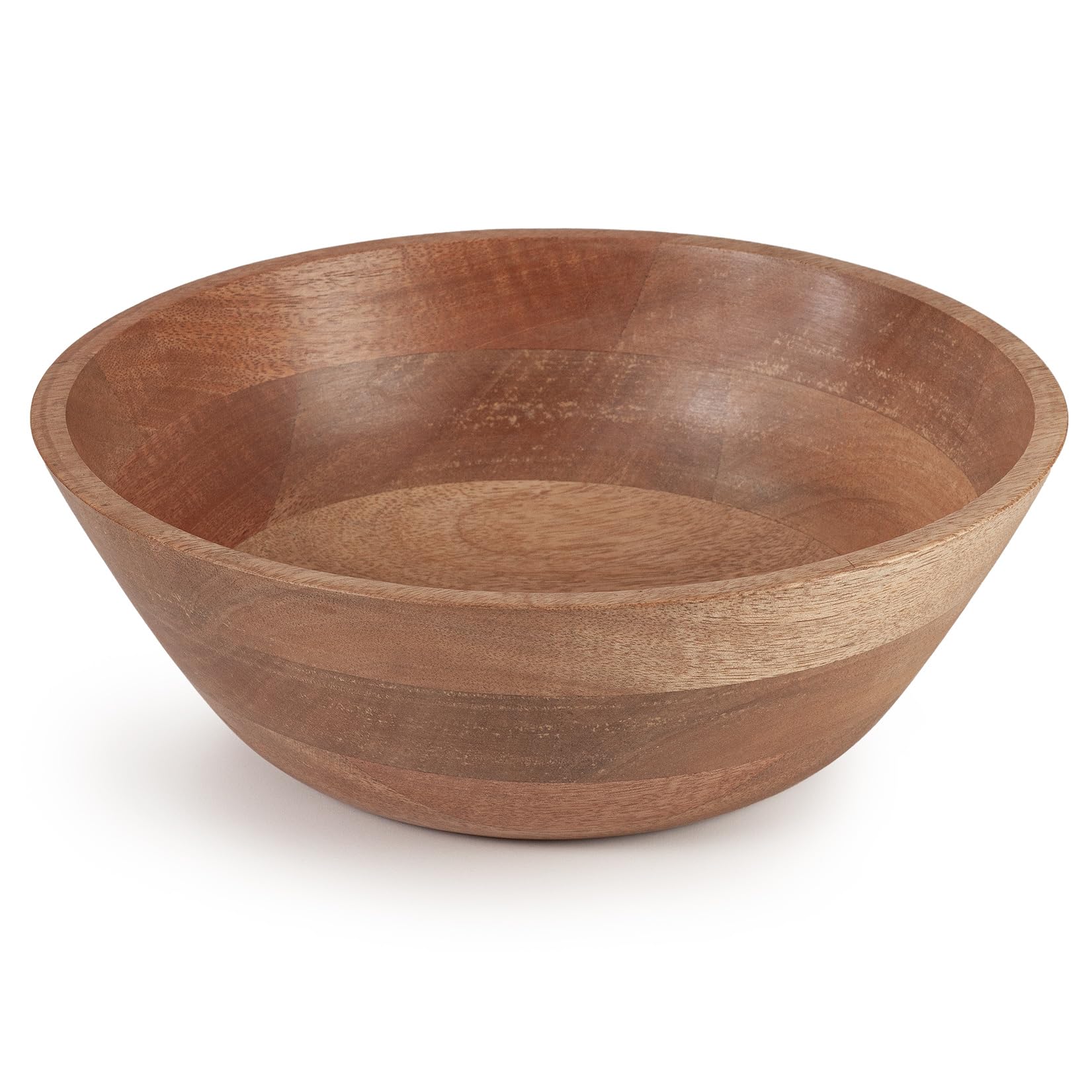 woodluv Large Fruit Salad Bowl 30cm, Decor Basket for Kitchen, Serving Bowls, Mango Wood