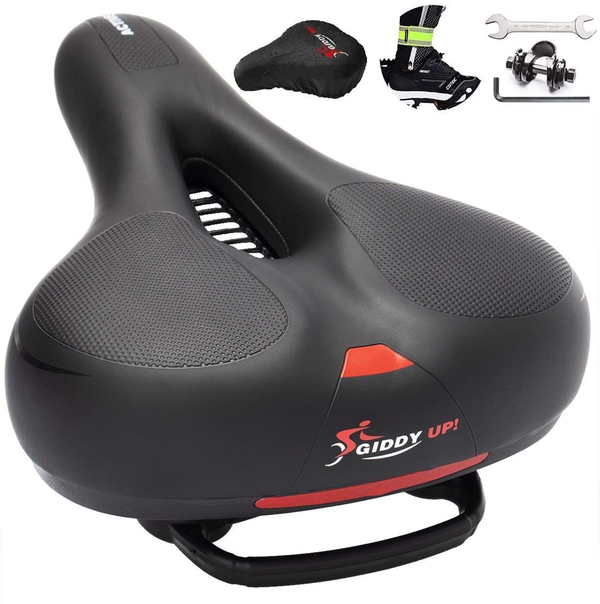 Buy Giddy Up! Comfortable Bike Seat Replacement Wide Bike Saddle