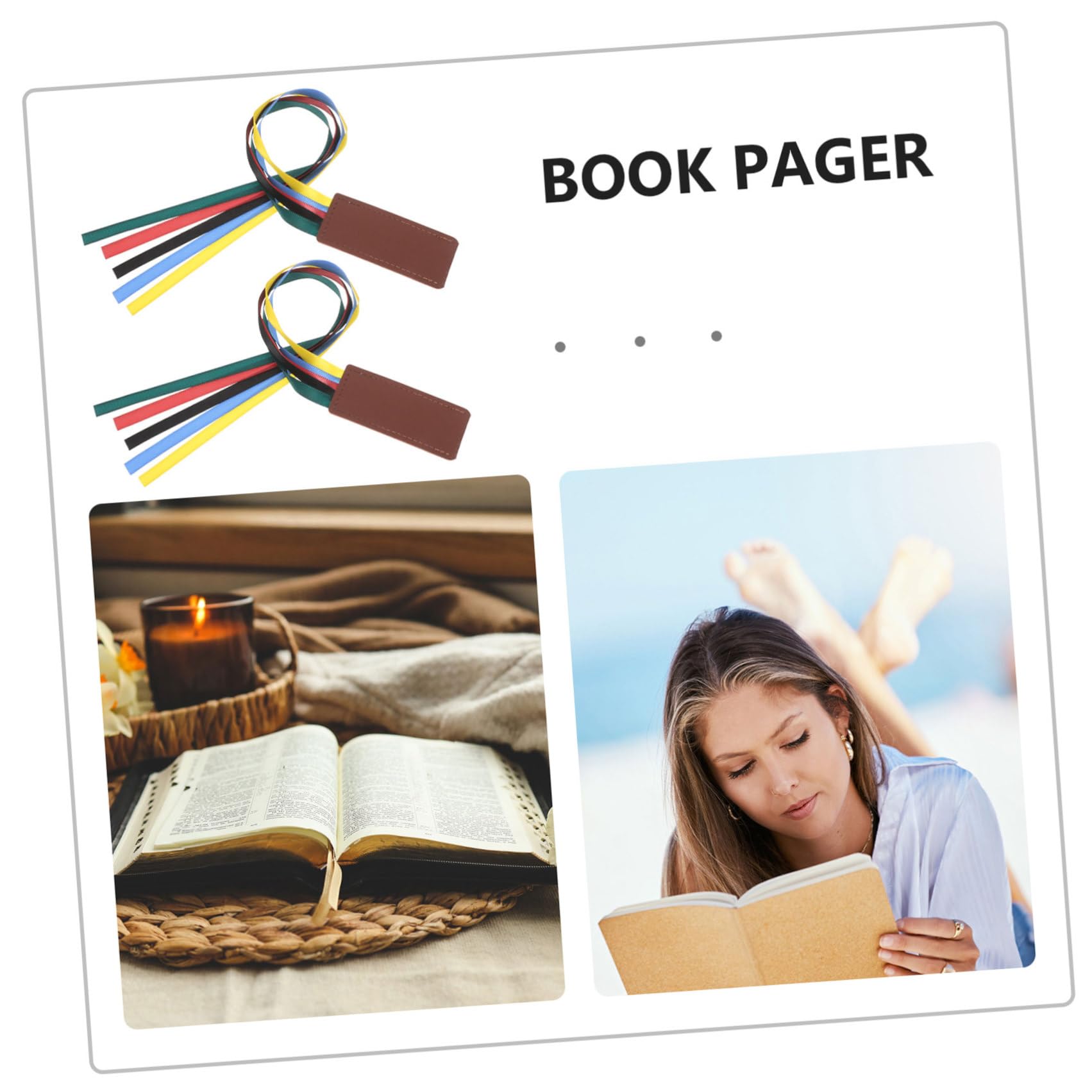 STOBOK 5 Set Di Segnalibri in Pelle E Poliestere Per La Bibbia Robusti Segnalibri Di Pagina Per Avvisi Eleganti Decorativi 4 Pezzi*5