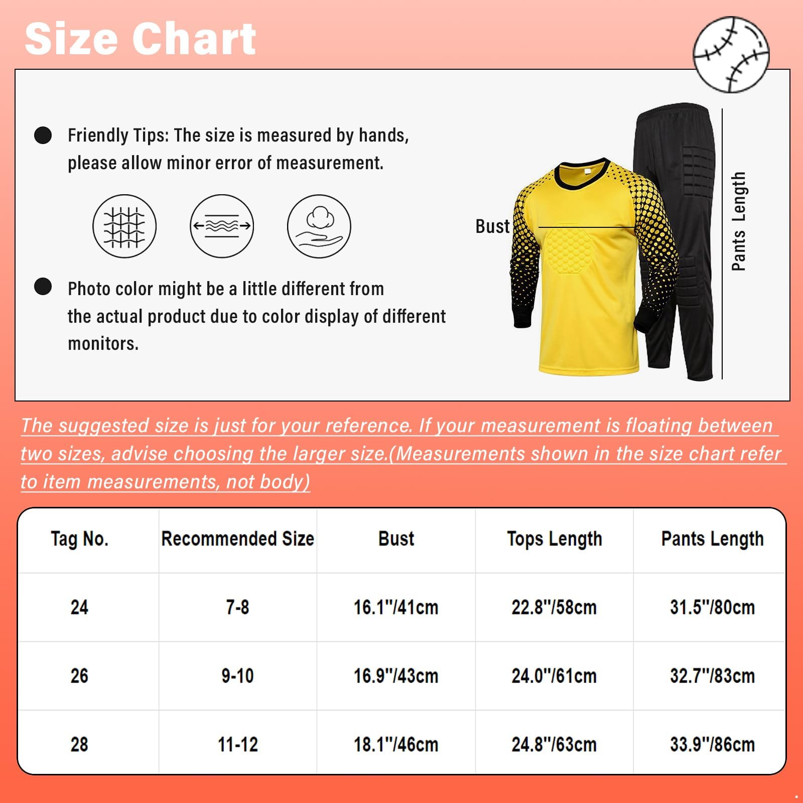 Tenues de gardien de but de football pour garçons