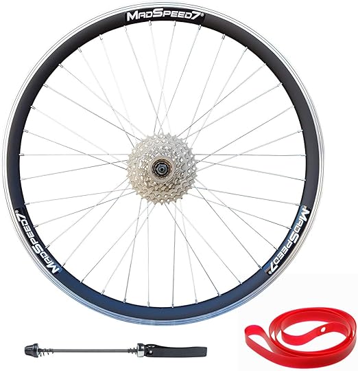 Madspeed7qr 700c 28 Etrto 622x19 Hybrid Bike Wheel Set 7 Speed Freewheel 160 Mm Disc Rotors Sealed Bearings 6 Bolt Disc Brake Hubs Very Smooth Hubs Double Wall 32 X Spokes