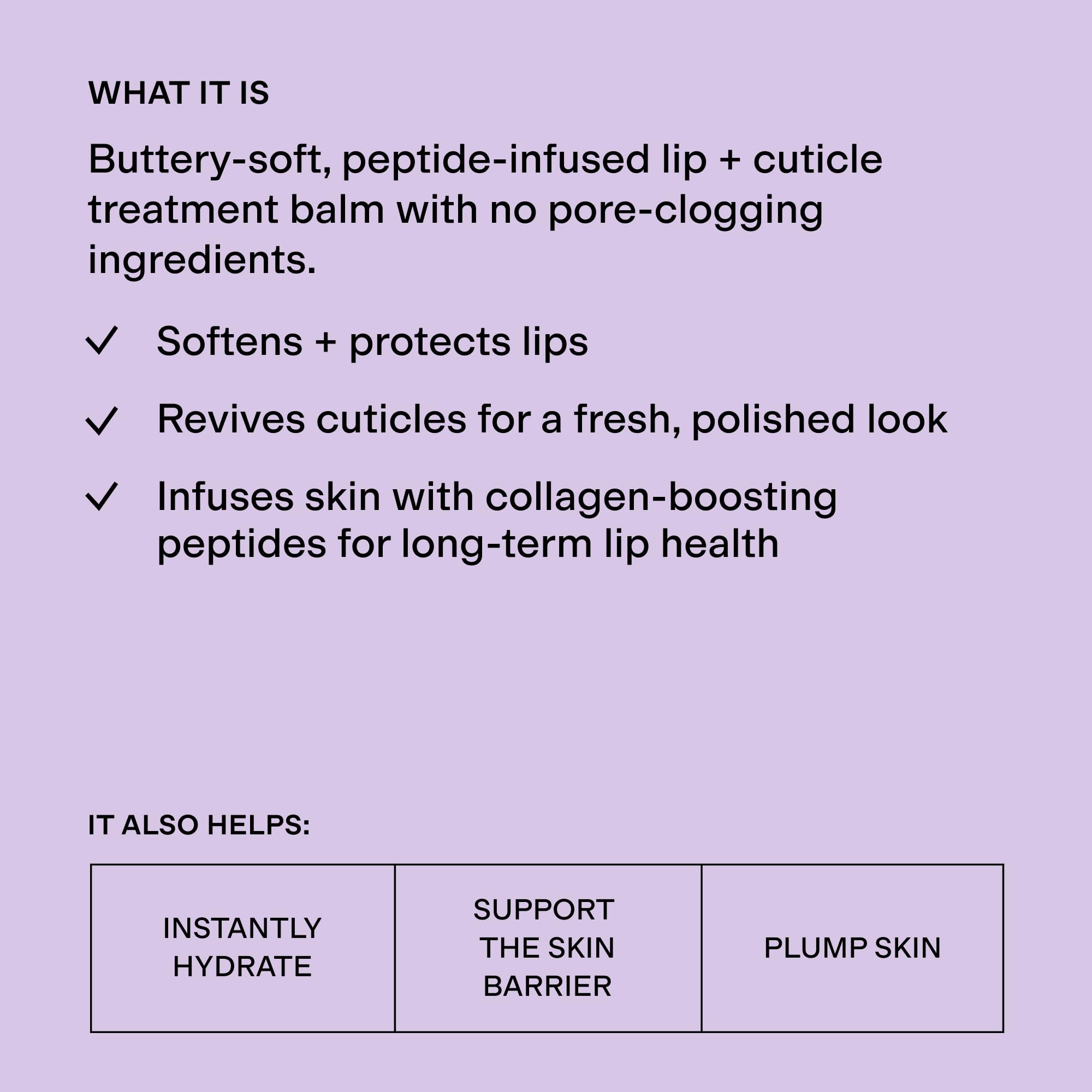 CLEARSTEM LIPS&CUTES Lip Balm & Cuticle Care - Multi-Tasking Hydrating Balm with Peptides, Vitamin E & Green Tea - Lip Care Products & Cuticle Balm Essentials for Daily Soothing & Nourishing Routine