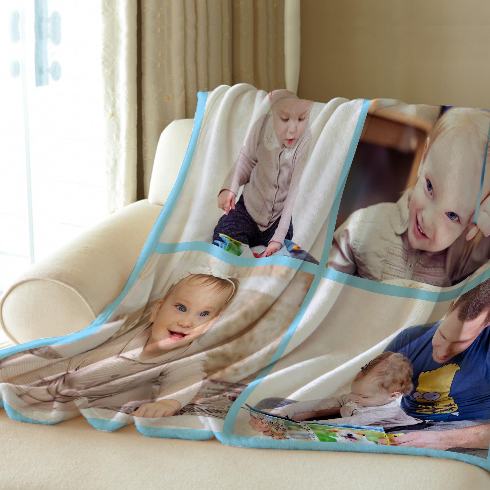 Coperta Personalizzata con Foto, Coperta Personalizzata, Plaid Personalizzato con Foto, Coperta Halloween, Regalo Personalizzati Migliore Amica, Mamma, Compleanno, Matrimonio, Bimbo, Natale (7 Fotos