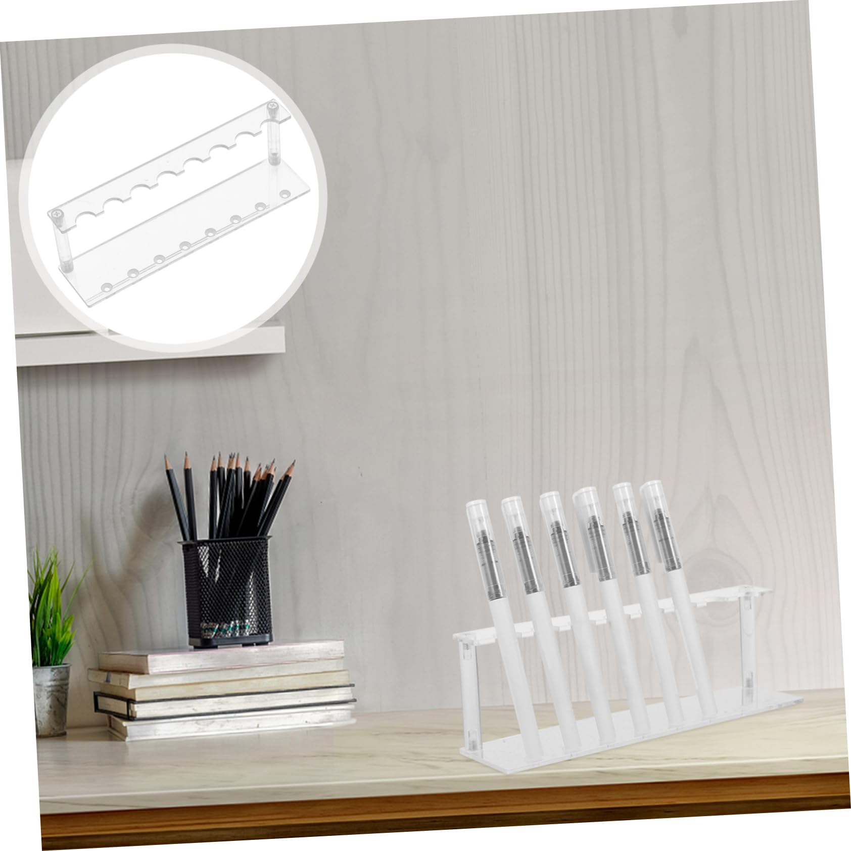SHINEOFI 5sets Portapenne Per Pennarelli Matite e Pennelli Da Trucco Organizer Per Scrivania Con Scomparti Per Ufficio e Casa