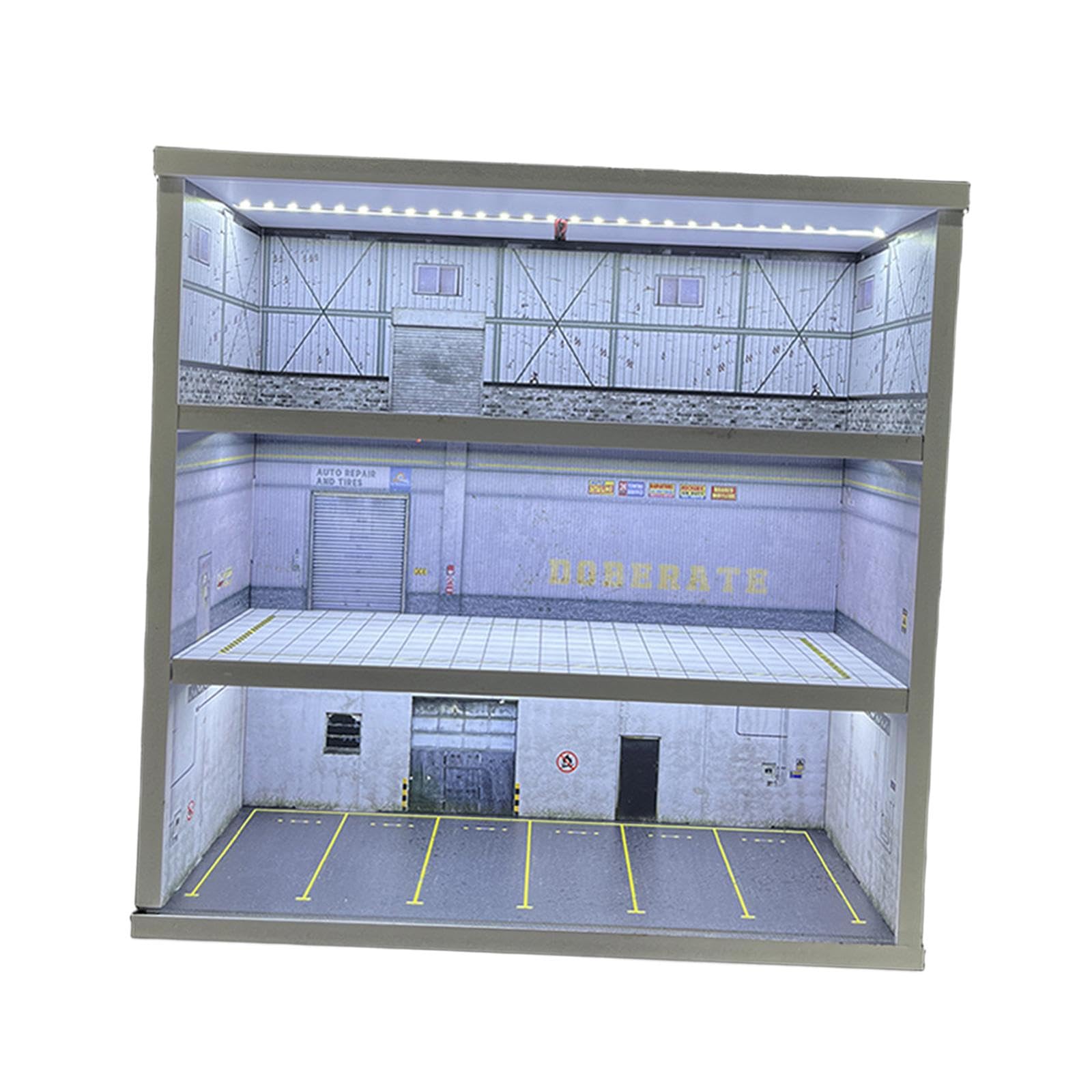 Modellauto Vitrine Im Maßstab 1:64, Parkplatzszene, Garagendiorama, mit, Sammlergeschenk, Ornament, Miniaturszene, Style B