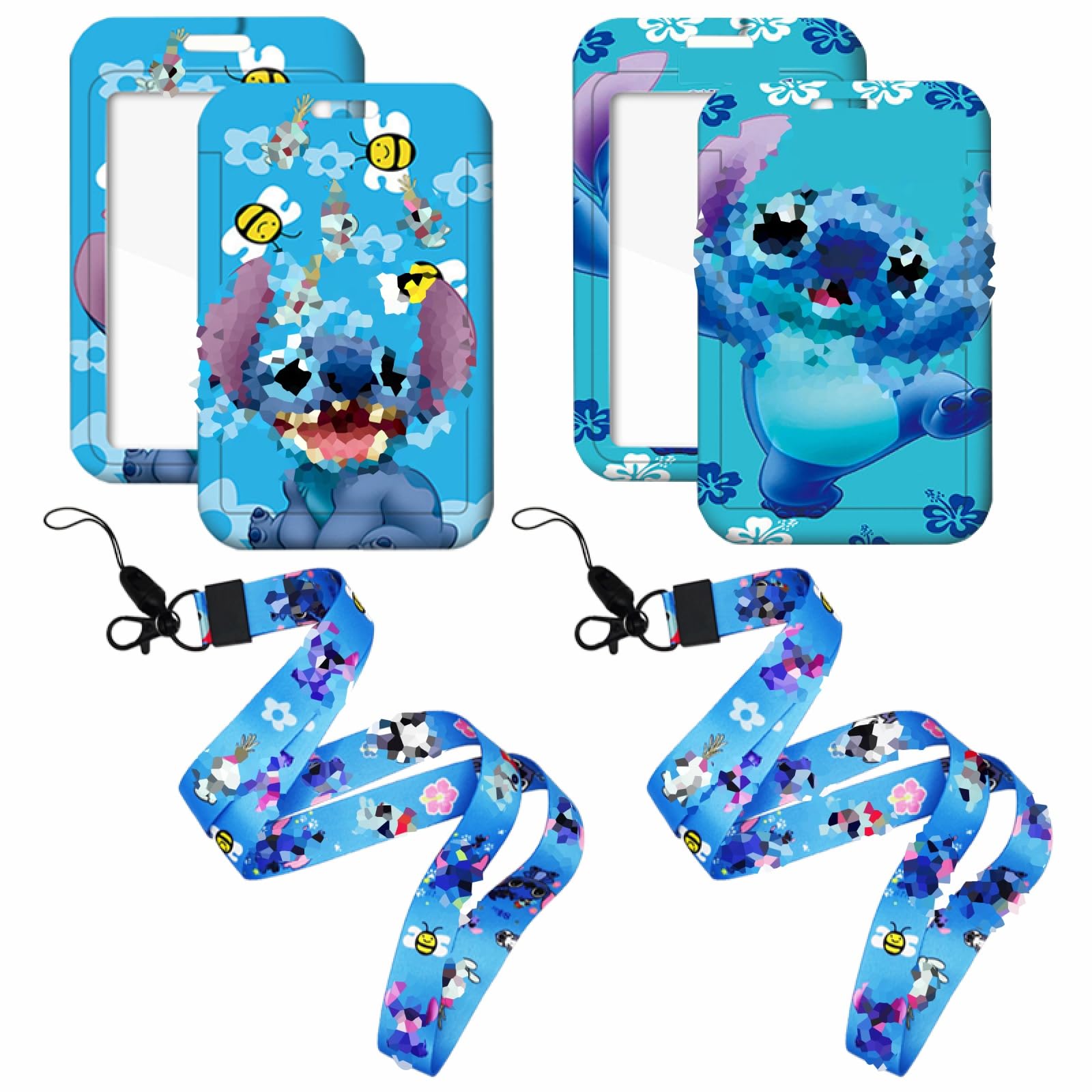 lanyards, desmontable lanyard card holders, ID cards, keys, tickets, office supplies, bus cards lanyards (pack de 2)